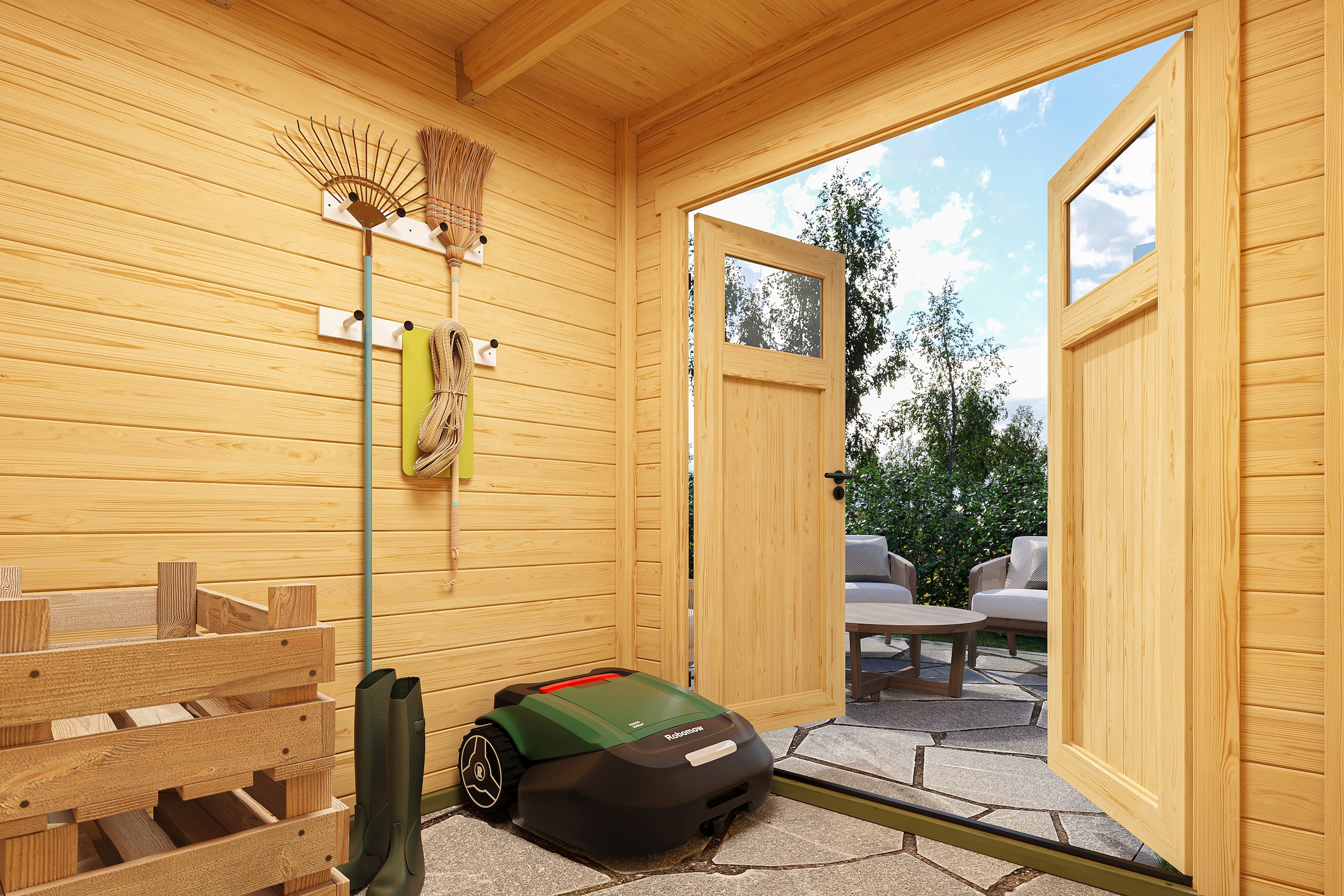 weka Gartenhaus »Batu/Nika 1« 28 mm starke Blockbohlen