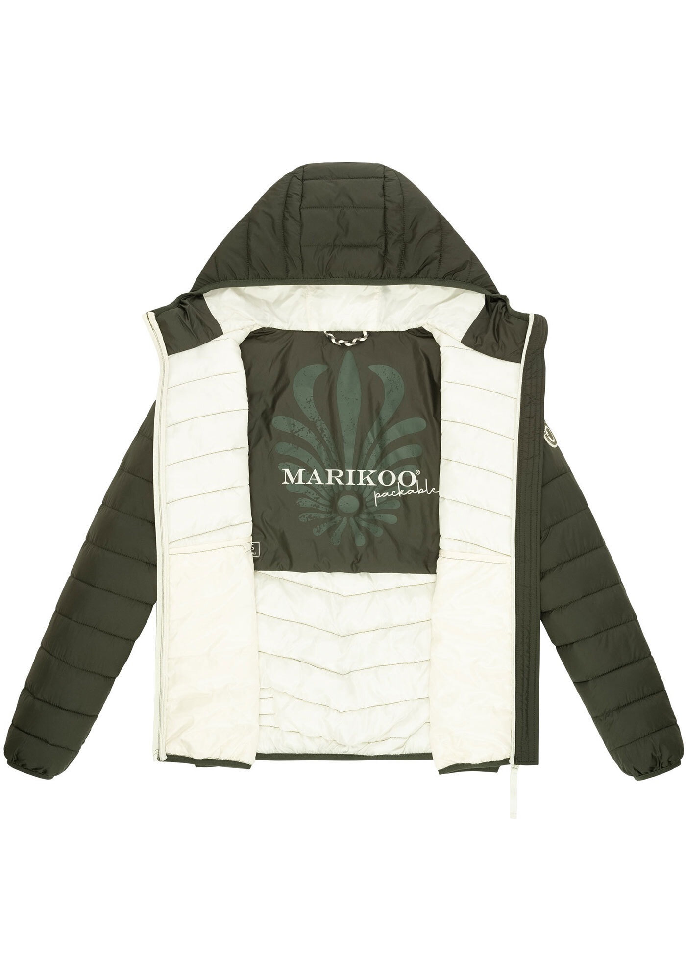 Marikoo Winterjacke »Pack mich ein«, Mit Kapuze und Beutel zum Verstauen der Jacke