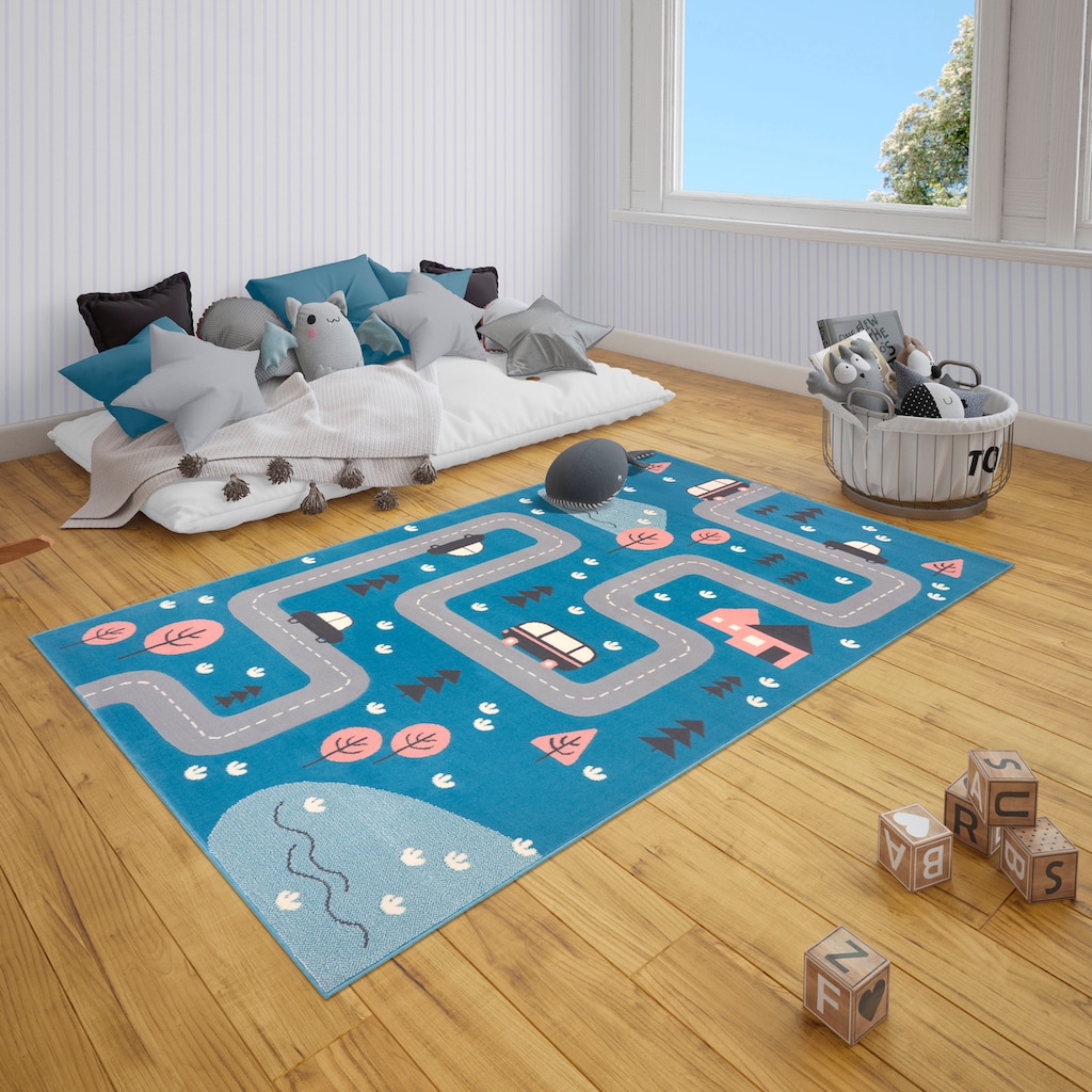 HANSE Home Kinderteppich »Dream Street«, rechteckig, Teppich, Spielteppich, Spielunterlage, Straße, Kinderzimmer, Kurzflor