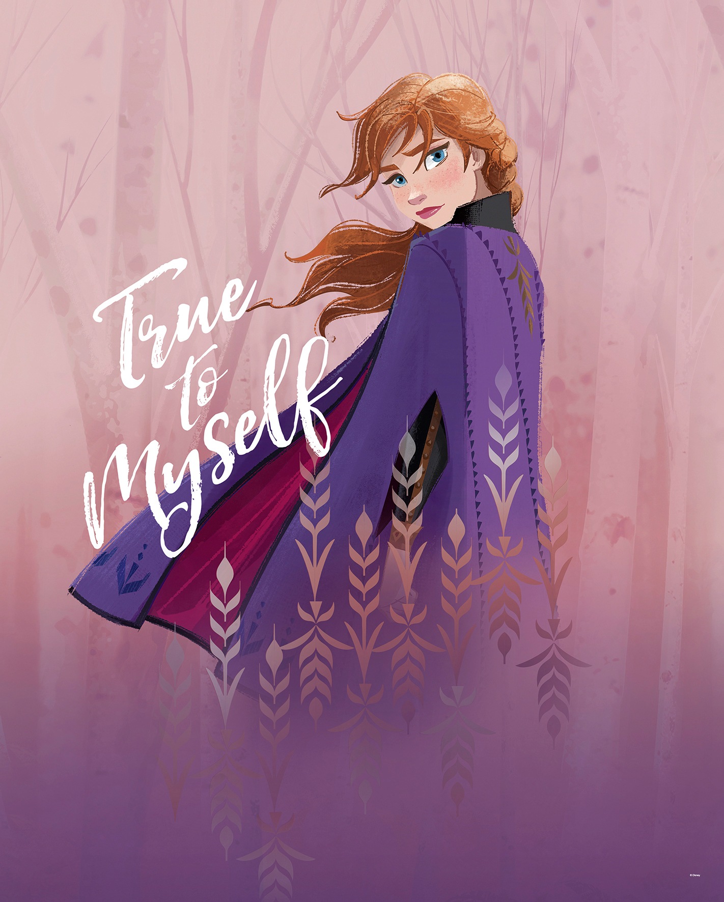 Komar Bild "Frozen Anna True to Myself" Disney 1 Stk. tlg. Wandbild zur Dekoration im Kinderzimmer - ohne Rahmen