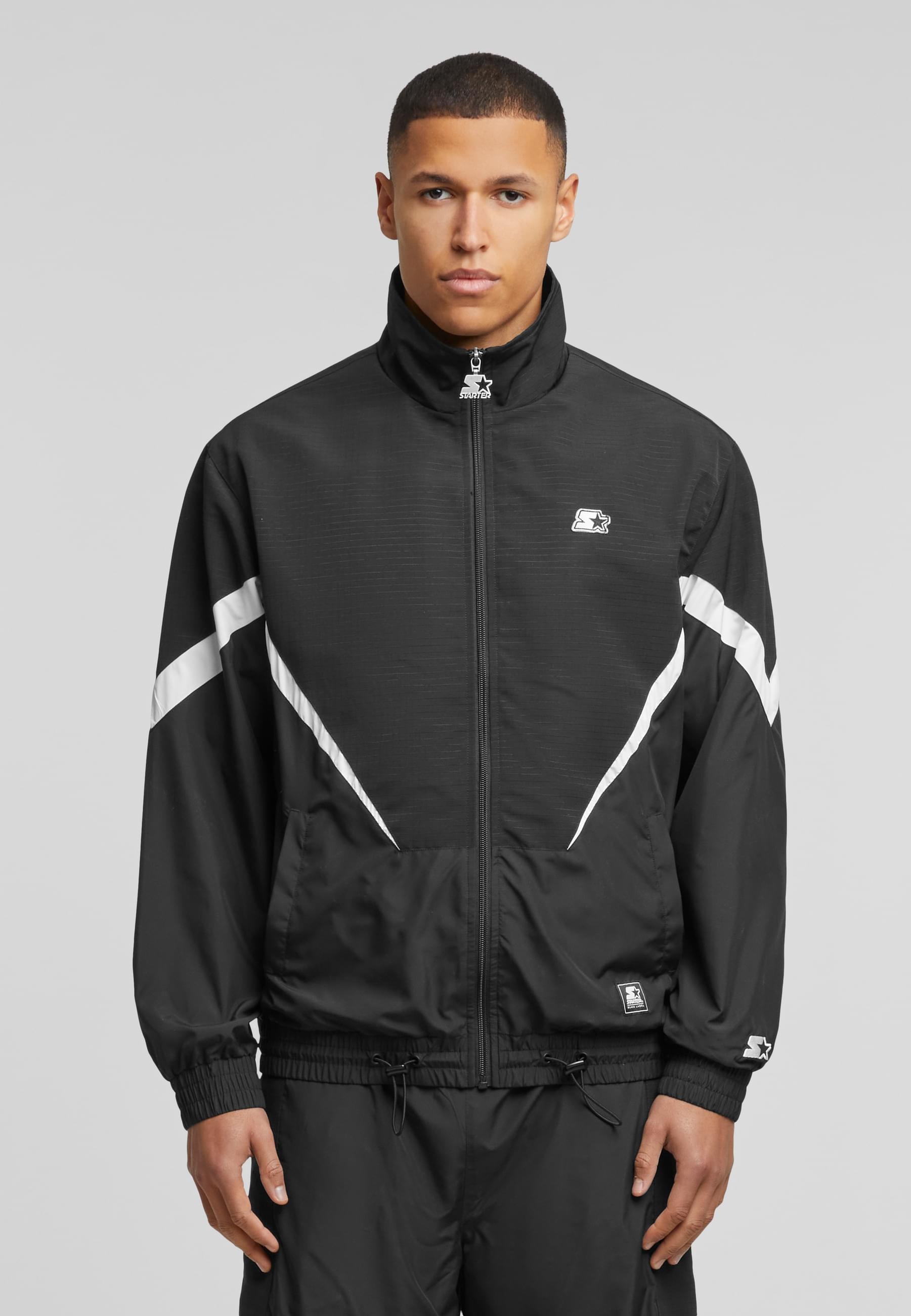 Starter Black Label Trainingsjacke »Starter Black Label Starter Fabric Mix Track Jacket« 1 Stk. tlg. ohne Kapuze