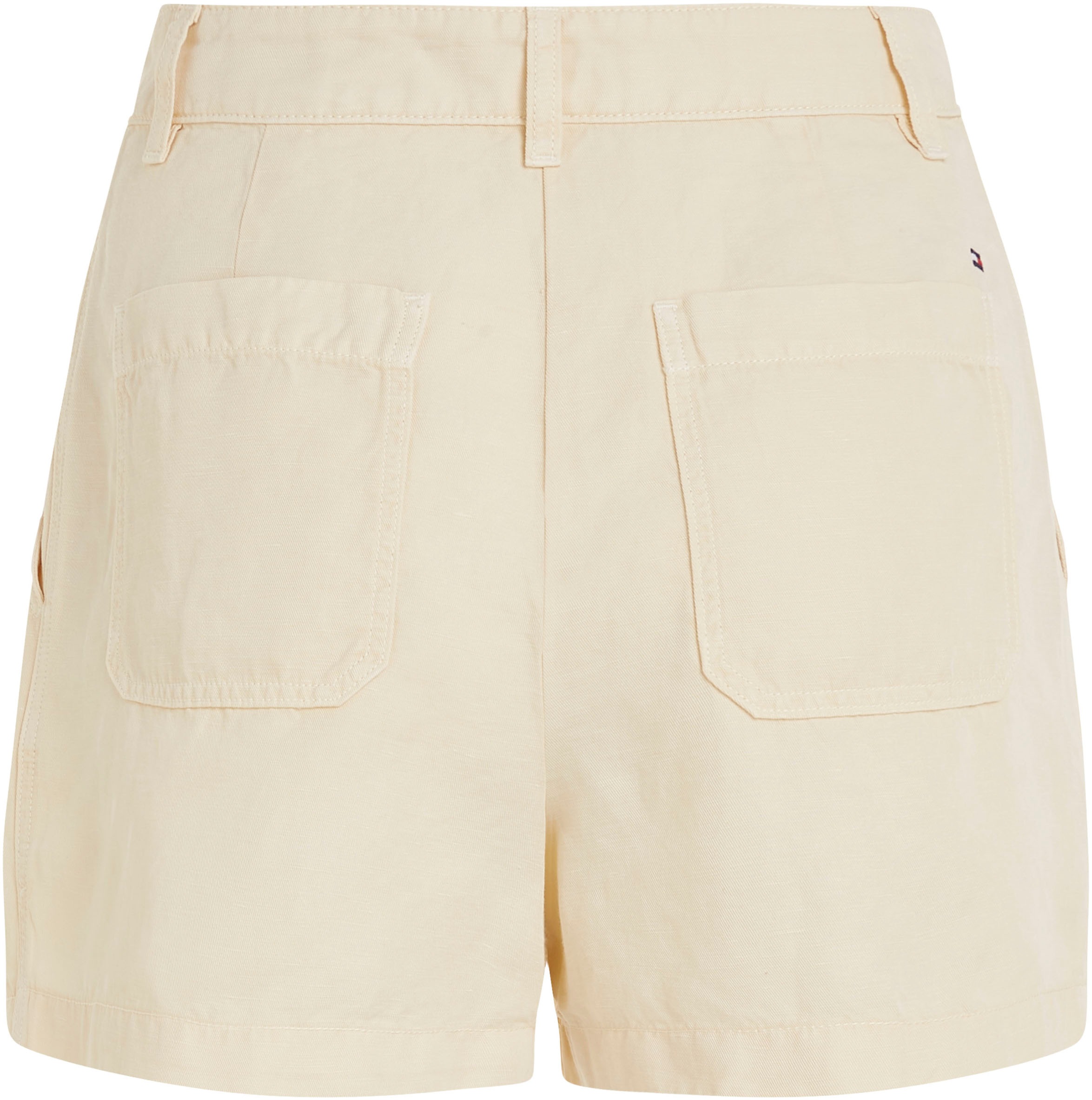 Tommy Hilfiger Shorts »COTTON LINEN SHORT«, mit Logostickerei