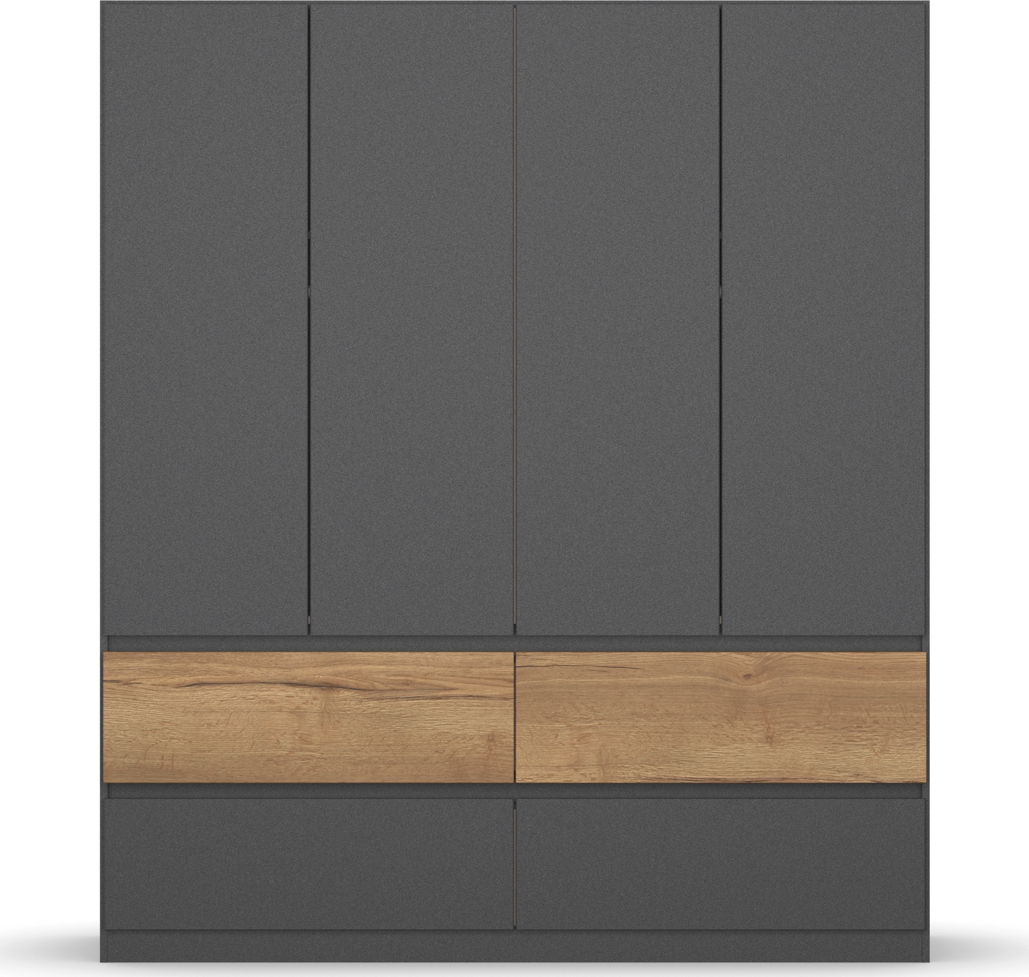 rauch Drehtürenschrank »Winnipeg« grifflose Front, Schubkästen m. Griffmulde, auch mit Beleuchtung