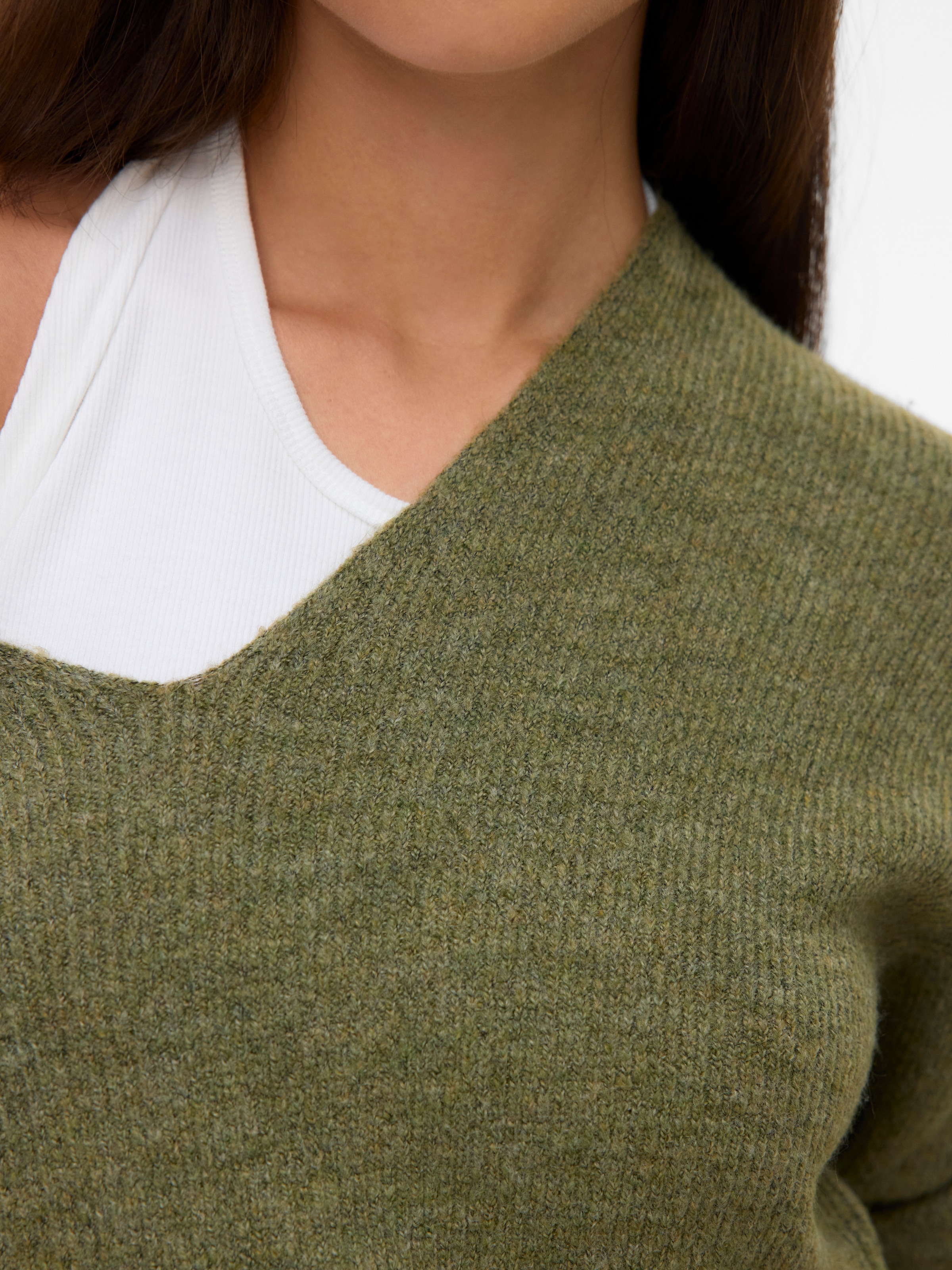 Vero Moda V-Ausschnitt-Pullover »VMCREWLEFILE LS V-NECK BLOUSE NOOS«