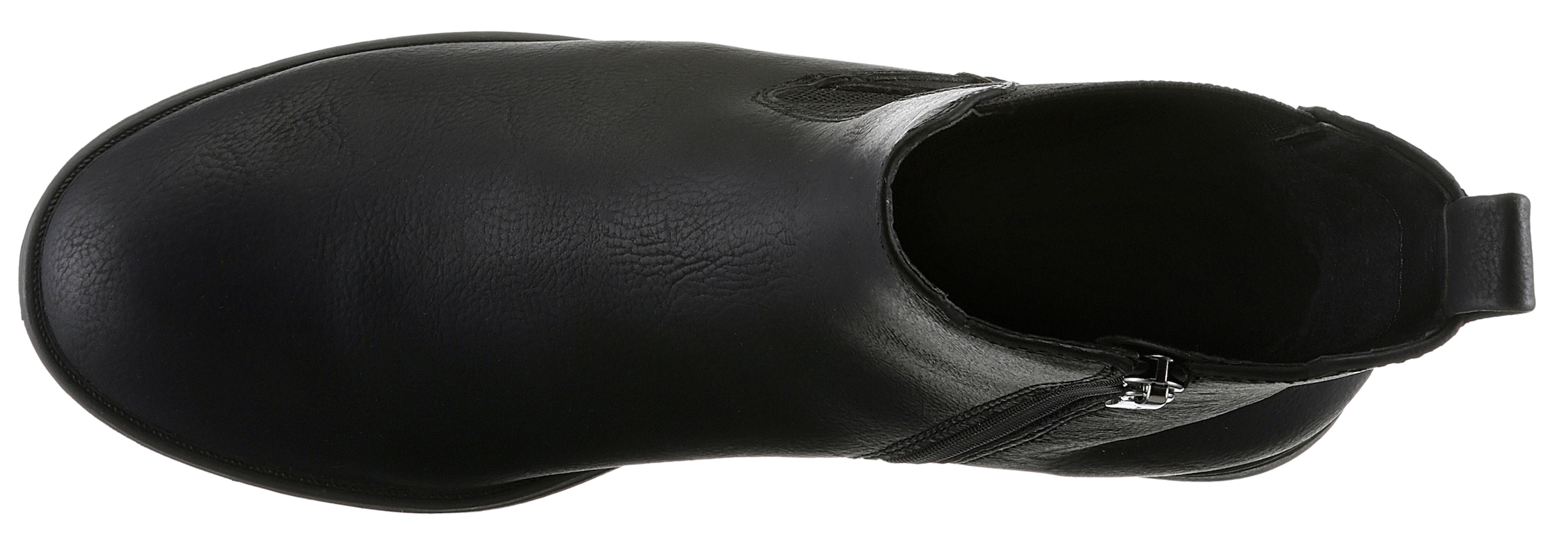 Tamaris Chelseaboots, Blockabstz, Stiefelette, Businesschuh mit T-Logoprägung