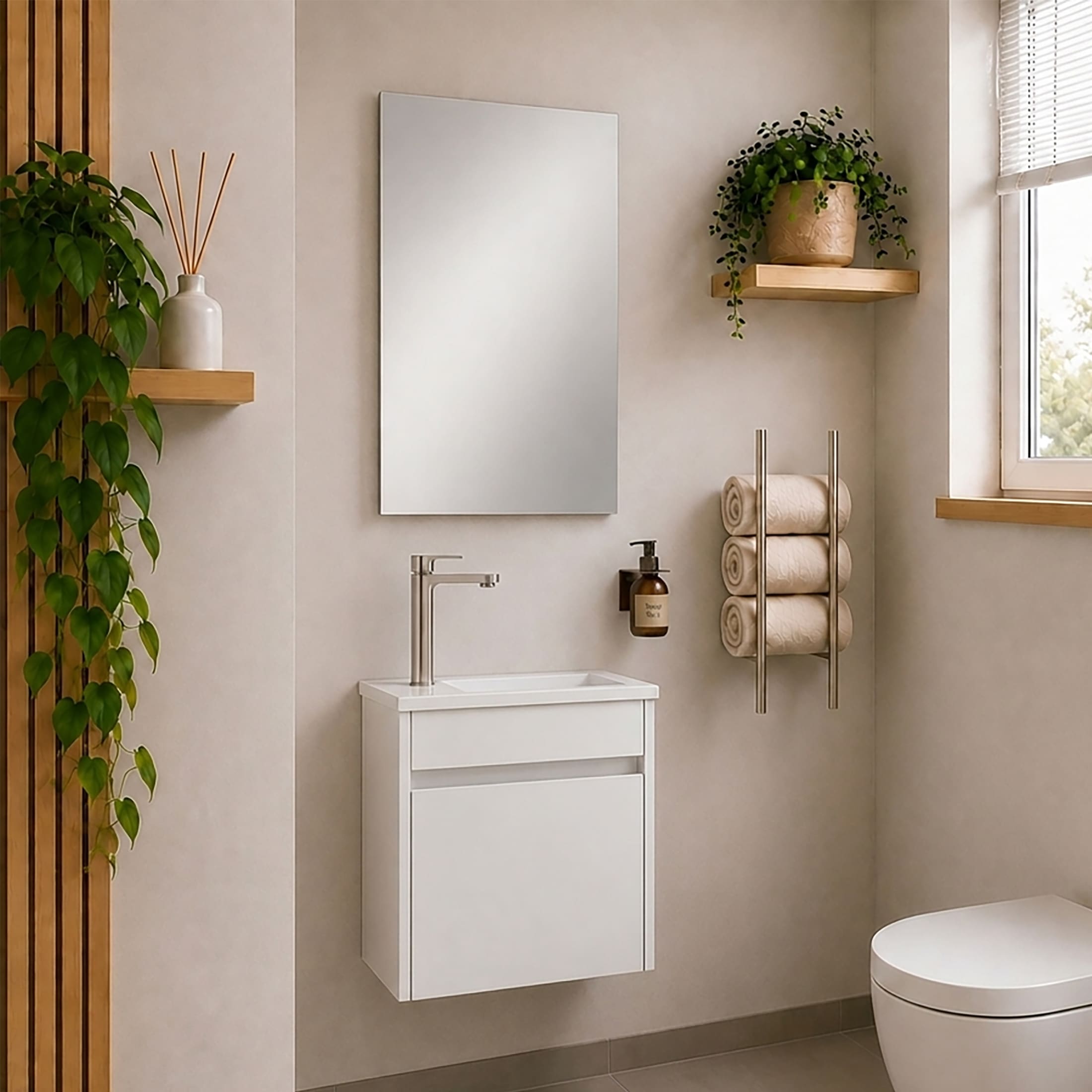 VCM Waschtisch »3tlg Gäste WC Waschplatz Waschtisch Hagolo Spiegel« 3 Stk. tlg.