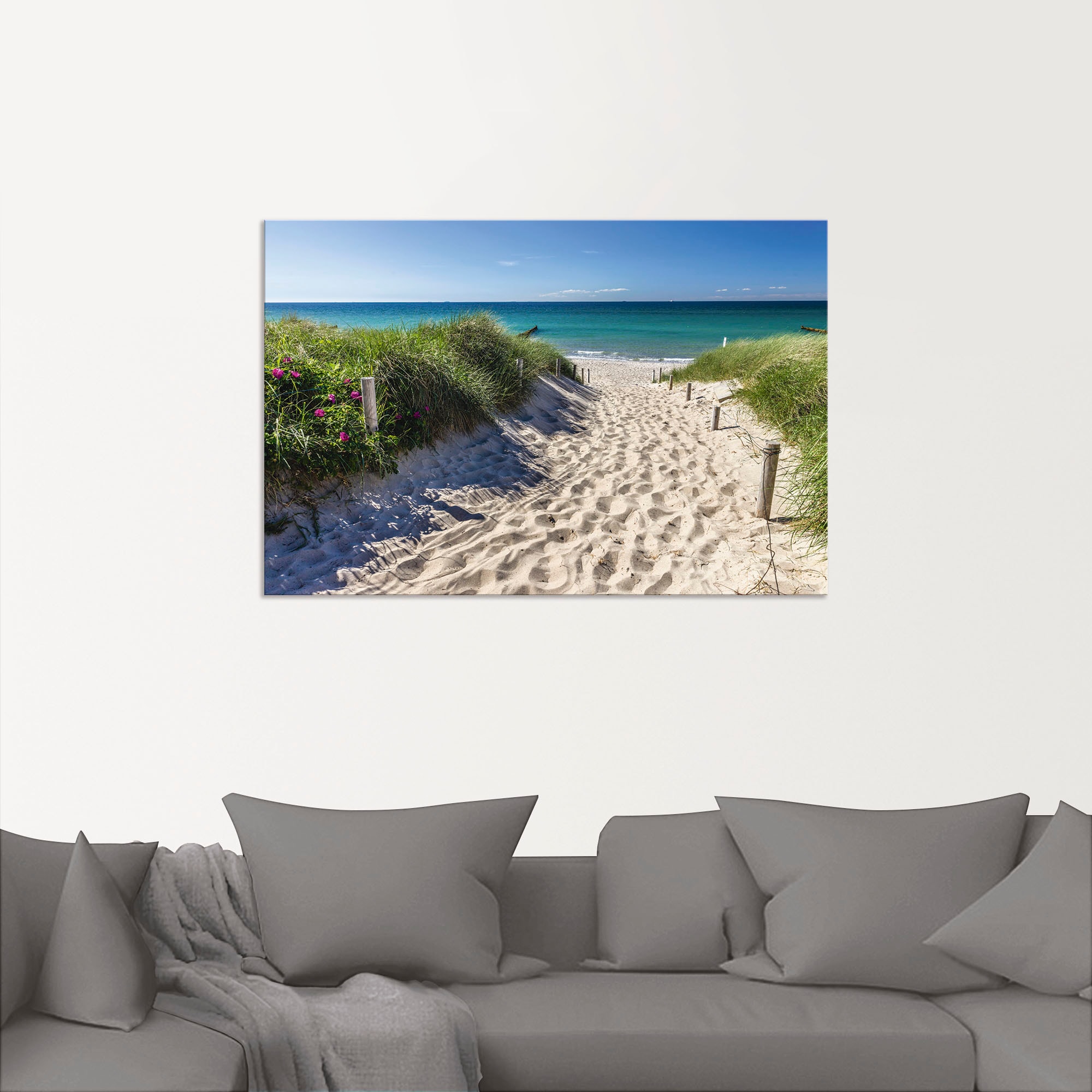 Artland Wandbild »Weg zum Strand an der Ostsee«, Strandbilder, (1 St.), als Alubild, Outdoorbild, Leinwandbild, Poster, Wandaufkleber
