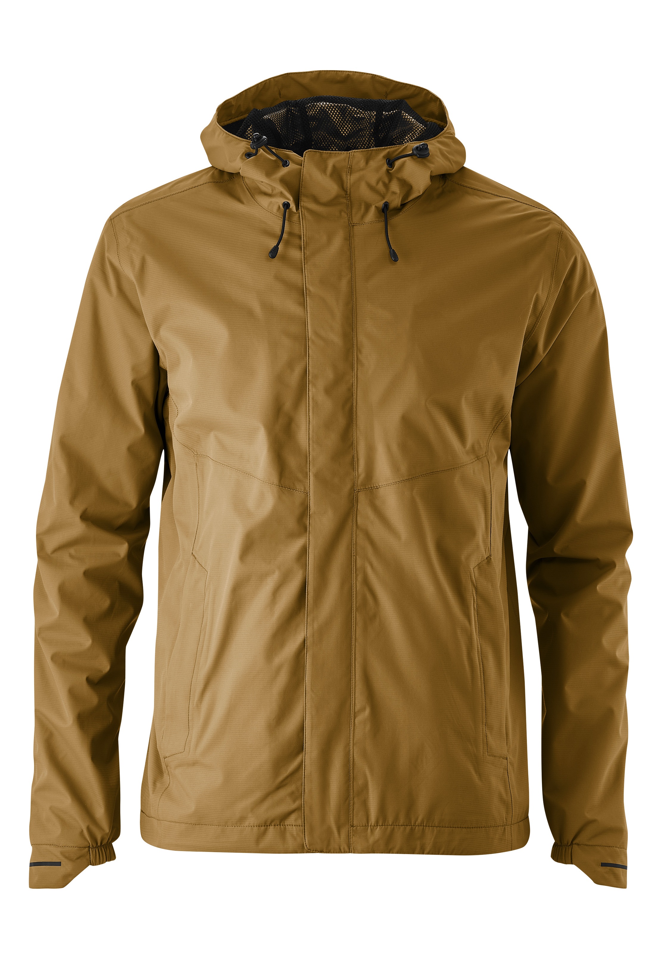Fahrradjacke GONSO "SAVE JACKET ESSENTIAL M", Herren, Gr. L, hellbraun, 100% Polyester, Rundhals, Jacken Fahrradjacke, Herren Regenjacke wind- und wasserdicht, Radjacke mit Kapuze