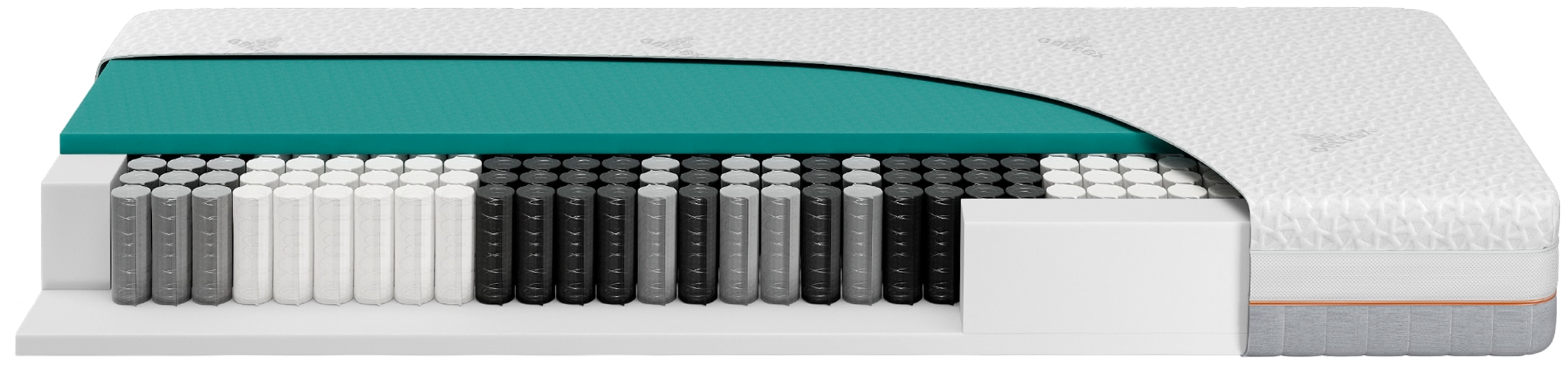 Beka® Taschenfederkernmatratze »Taschenfederkern Matratze GELTEX® Next Horizon TFK 220« 22 cm hoch Raumgewicht: 43 kg/m³ 420 Federn 1 Stk. tlg. 3 cm GELTEX®-Auflage, 22 cm hoch, RG43, H2, H3 & H4, 90x200 cm & mehr