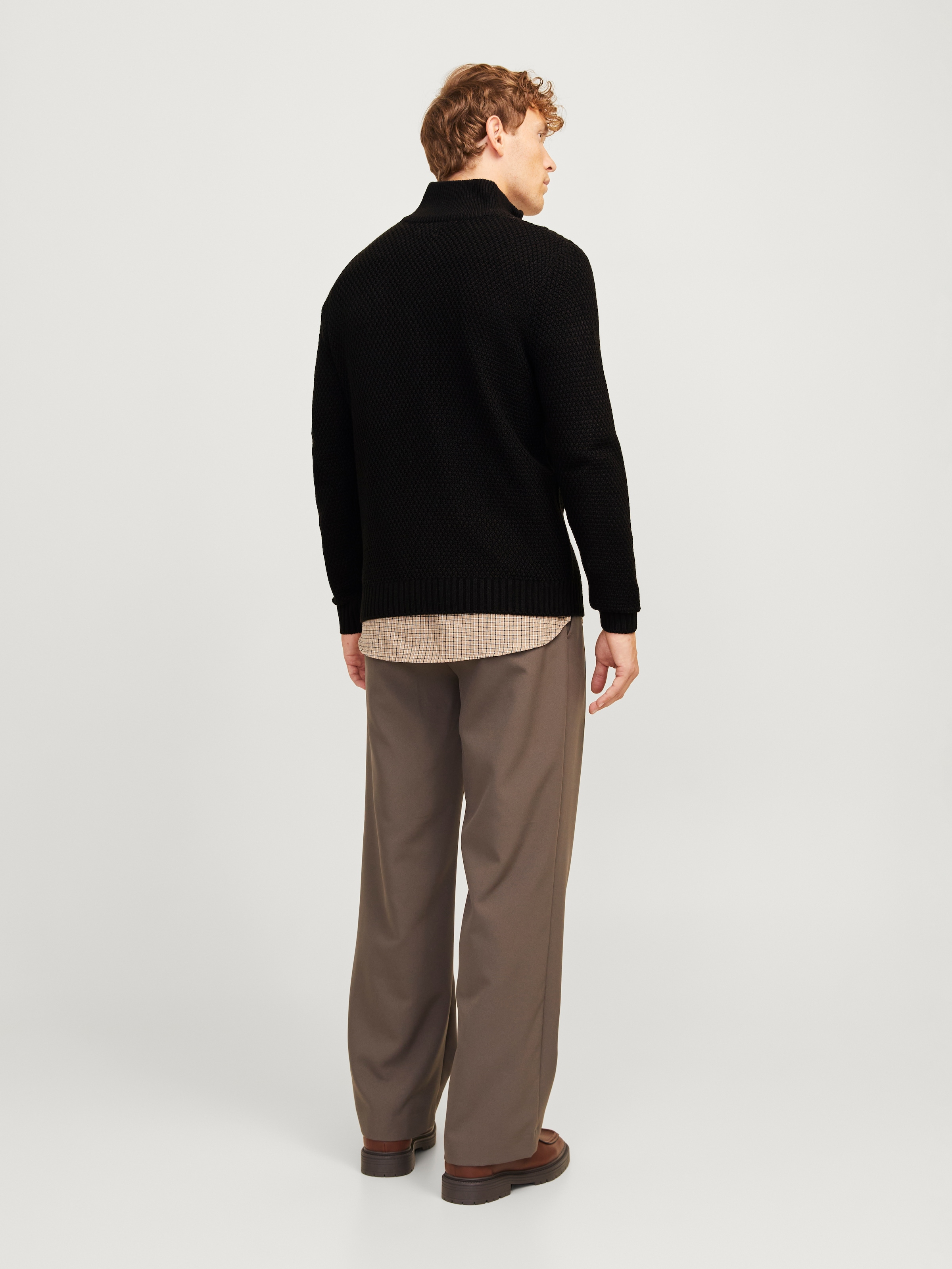 Jack & Jones Troyer »JJCRAIG KNIT HALF ZIP«, mit Zopfmuster