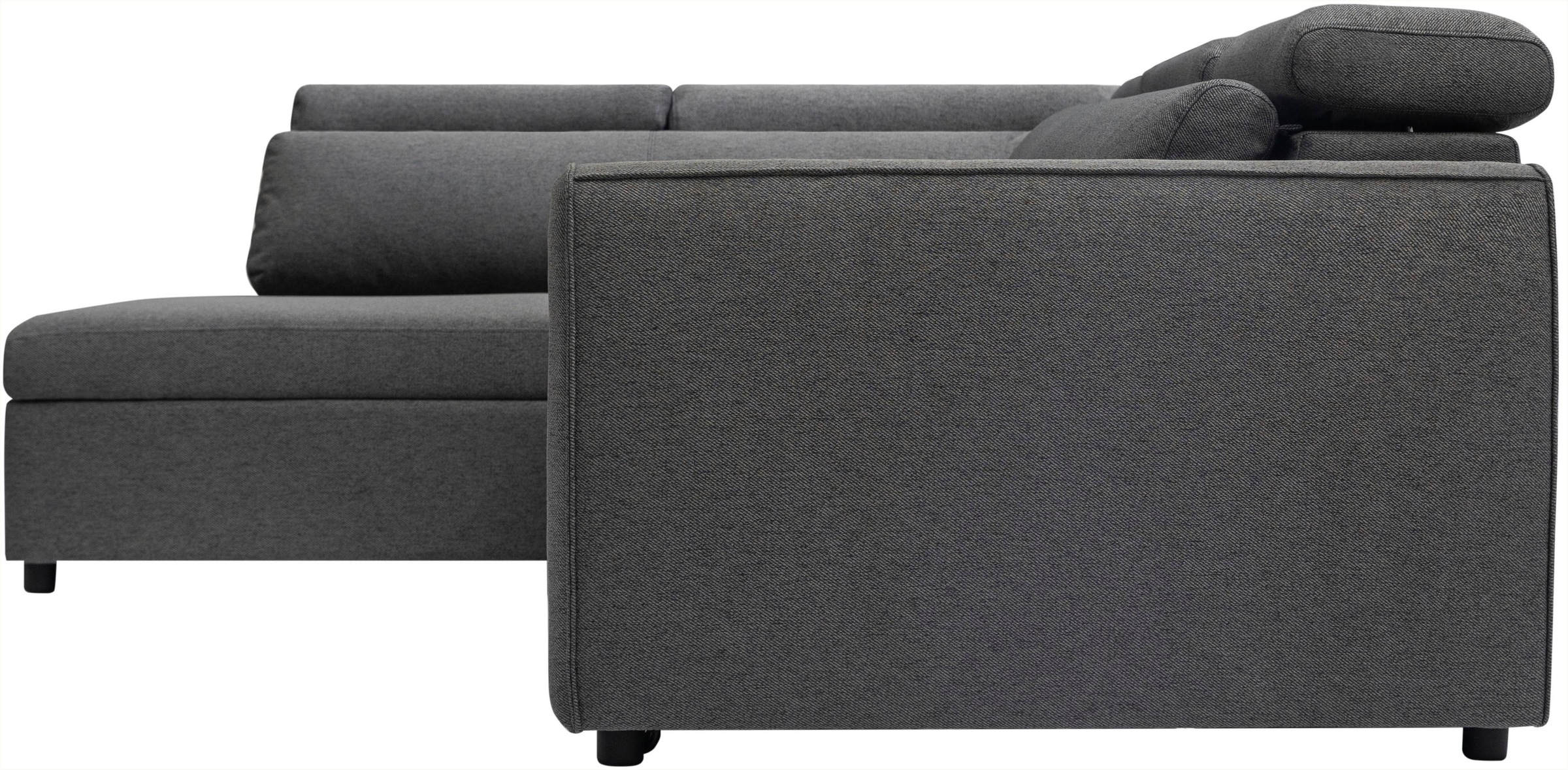 OTTO home Schlafsofa »KALLEA, Ecksofa, L-Form (251cm), Cord u. Webstoff« mit Bettfunktion & Bettkasten, verstellbare Kopfstützen