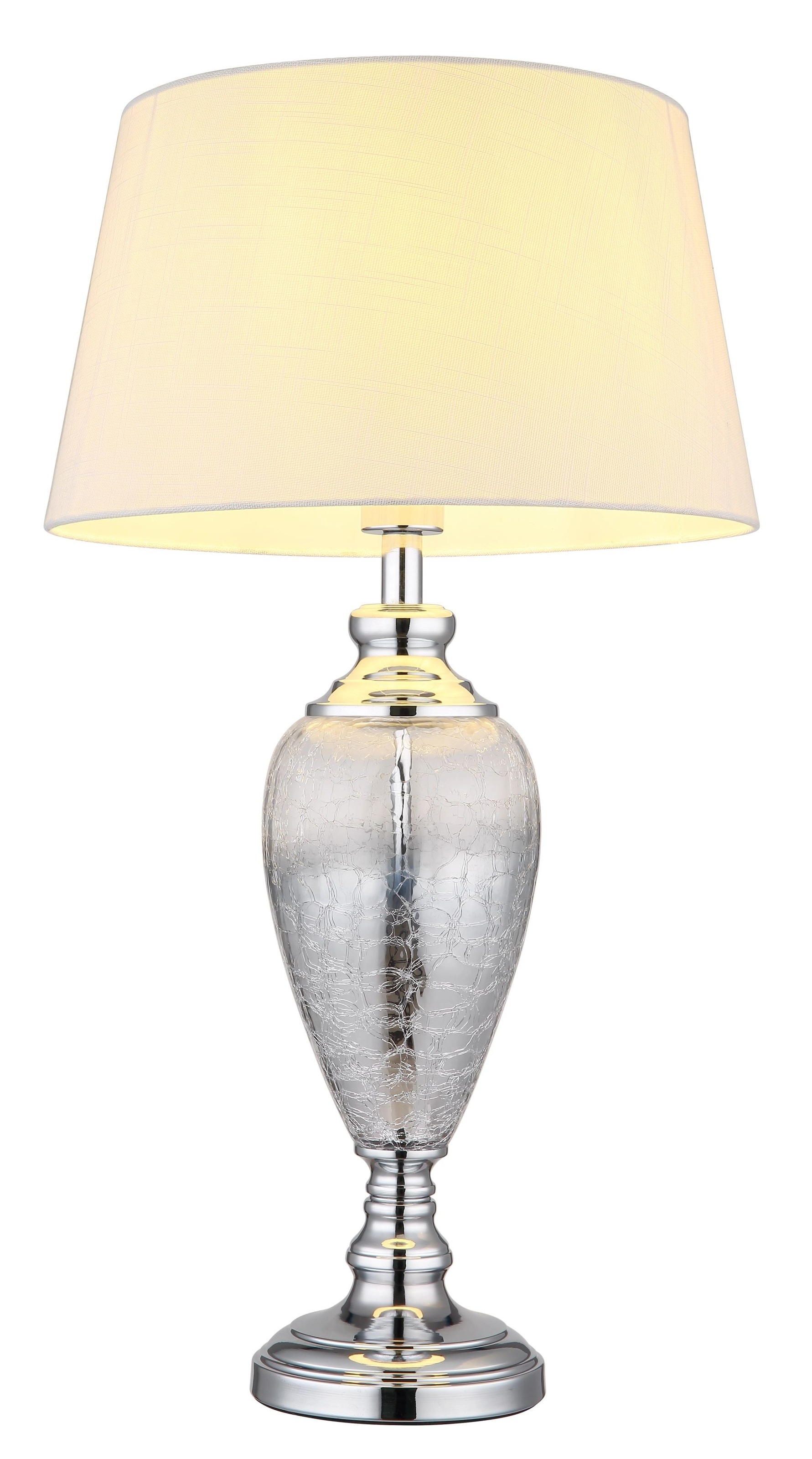 GLOBO LIGHTING Tischleuchte »LEILA«, Leuchtmittel E27 | ohne Leuchtmittel, Design Tischlampe, Wohnzimmer, Schlafzimmer, Flur, Textilschirm