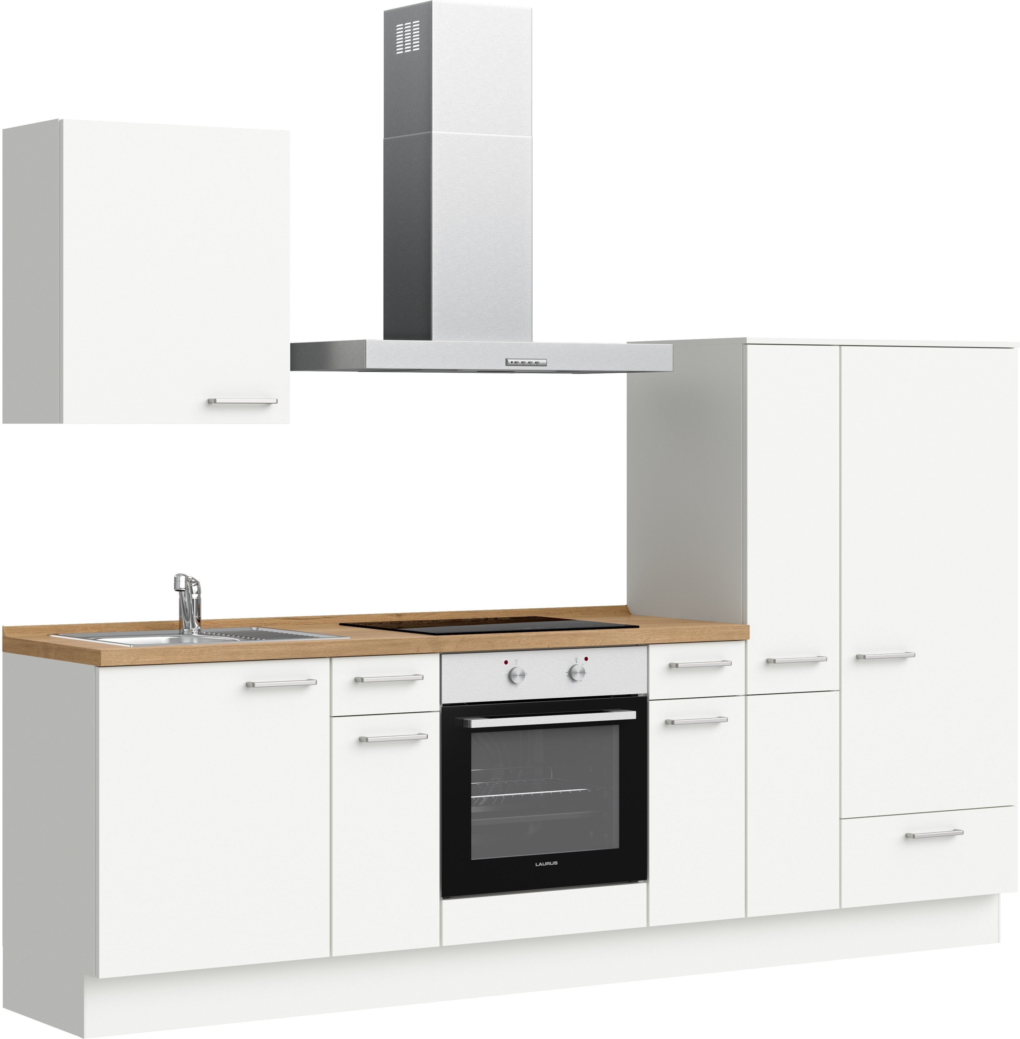 nobilia Küchenzeile ""Touch I", NEU: individuell anpassbar mit gratis Profi-Beratung" vormontiert, Breite 270 cm, Ausrichtung wählbar, wahlw. mit E-Geräten