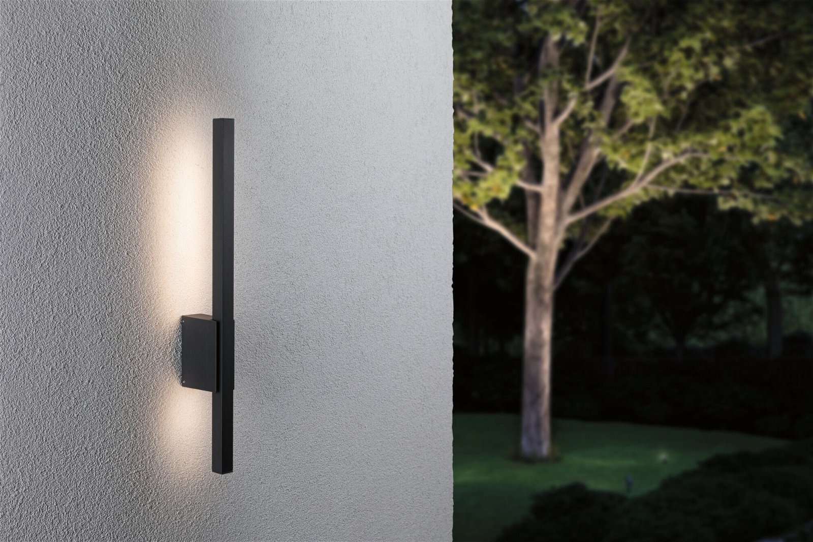 Paulmann LED Außen-Wandleuchte »Stan IP44 600mm 3000K 9W 220lm 230V Anthrazit Aluminium«, 1 flammig, seewasserresistent