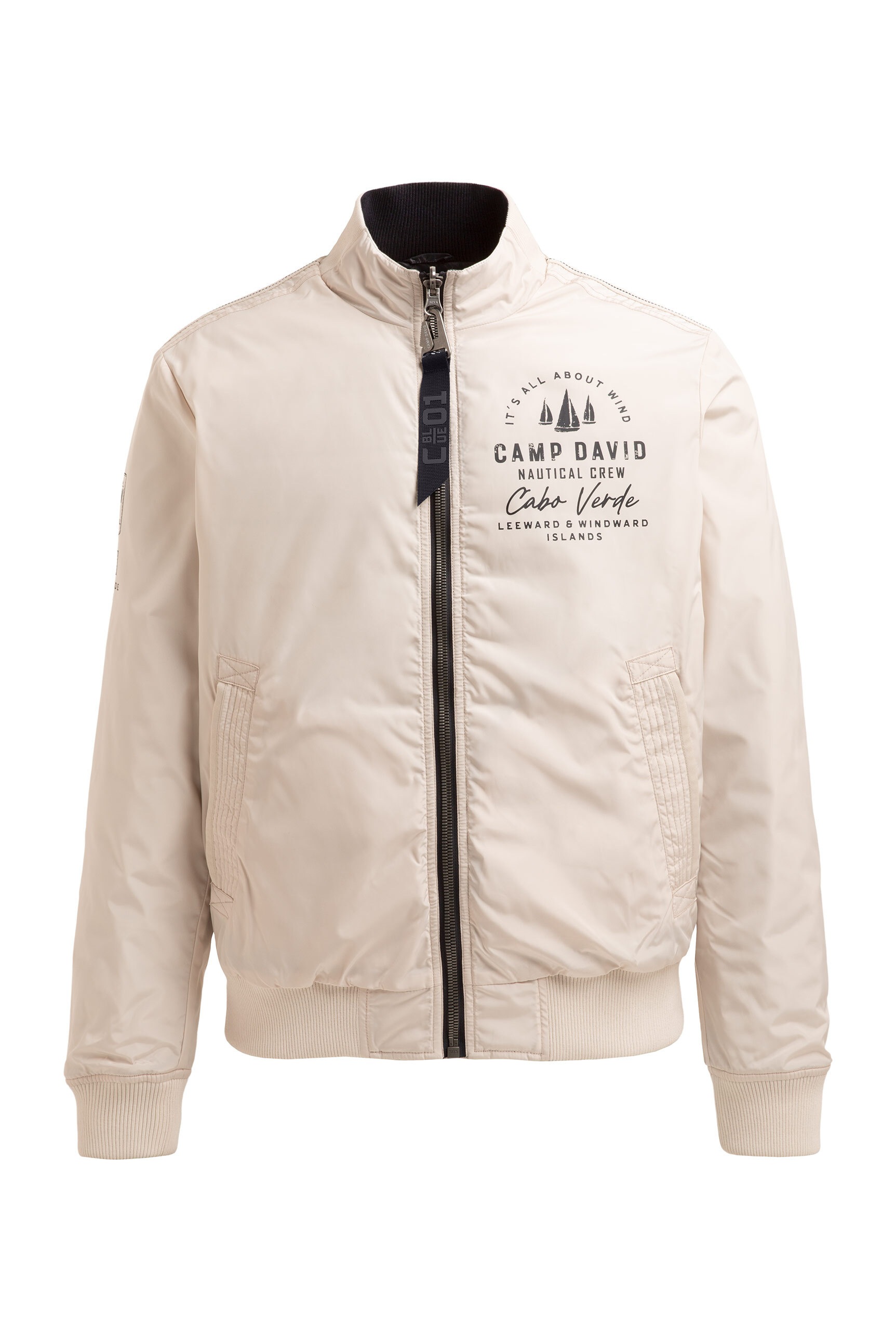 CAMP DAVID Wendejacke ohne Kapuze mit Rippbündchen im Ärmel günstig online kaufen