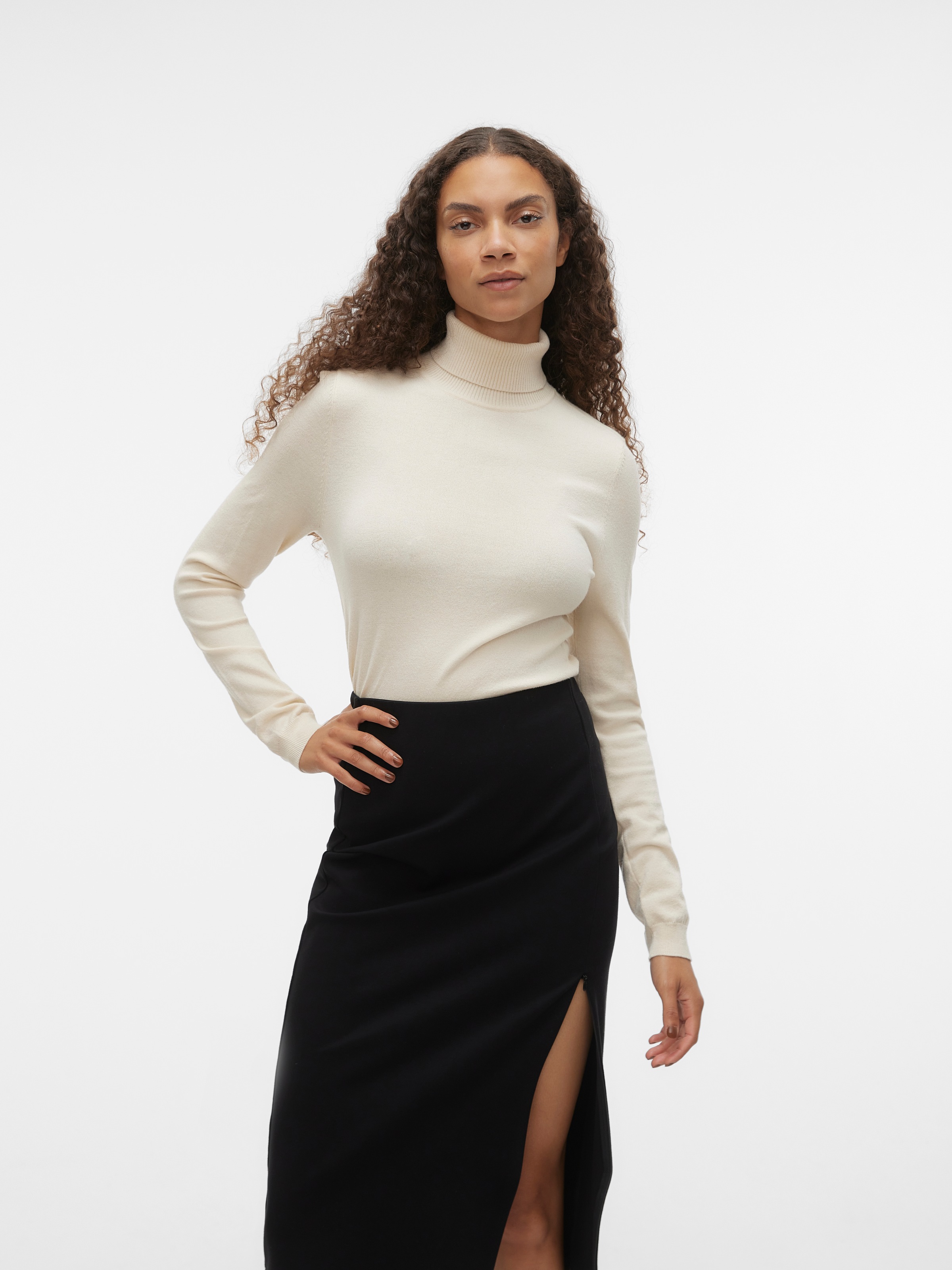 Vero Moda Rollkragenpullover "VMHAPPINESS LS ROLLNK PULLOVE GA BOO REP" günstig online kaufen