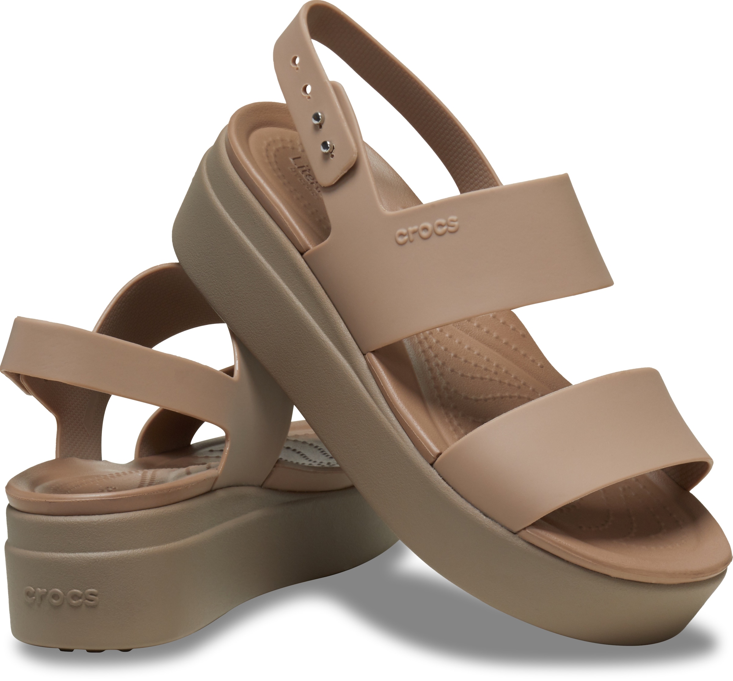 Crocs Keilsandalette »Brooklyn Low Wedge«, Sommerschuh, Sandale, Keilabsatz, mit modischer Plateausohle