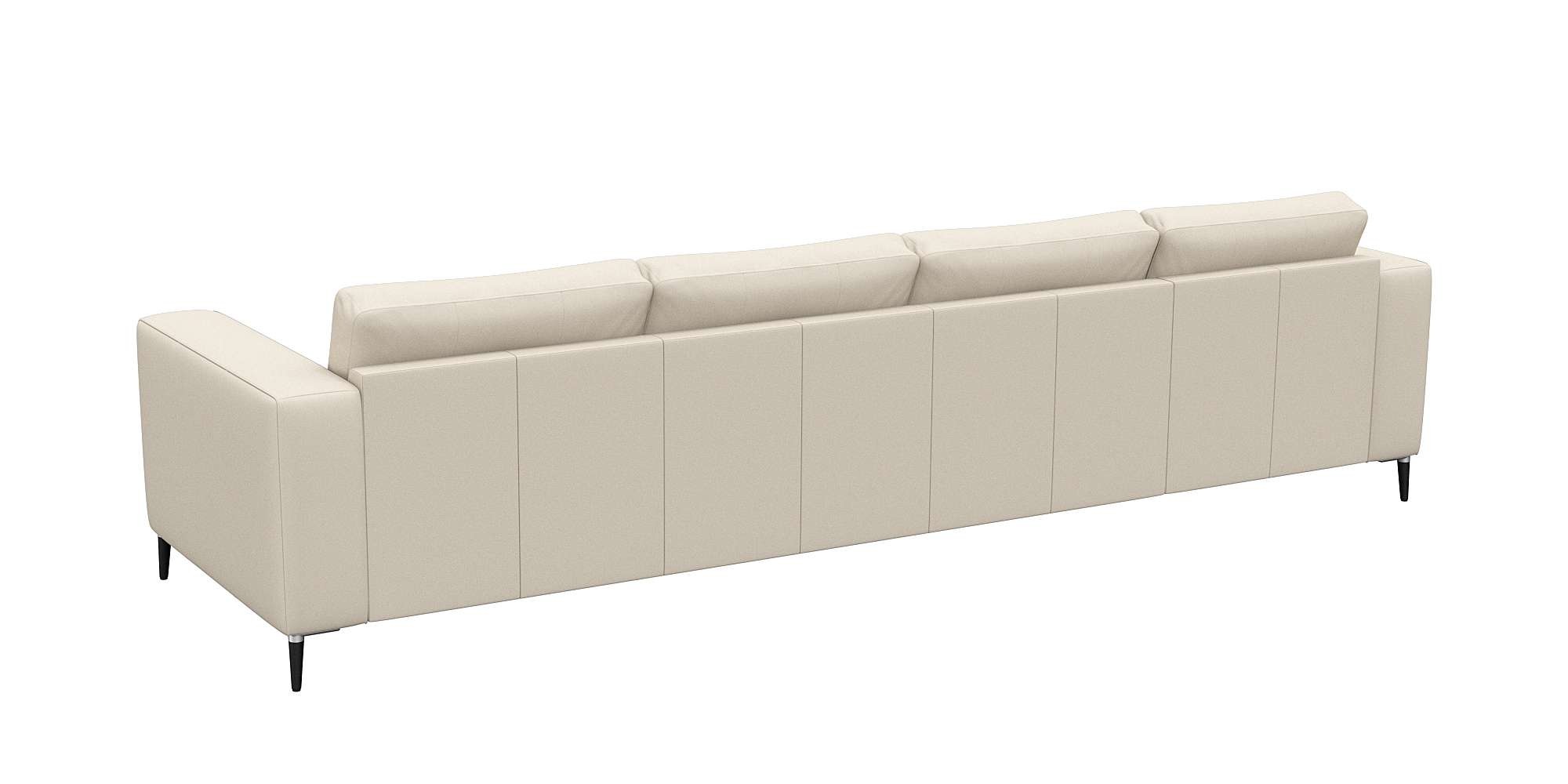 FLEXLUX Ecksofa »Fiore, L-Form«, breite Armlehnen, Kaltschaum, Füße Alu+schwarz