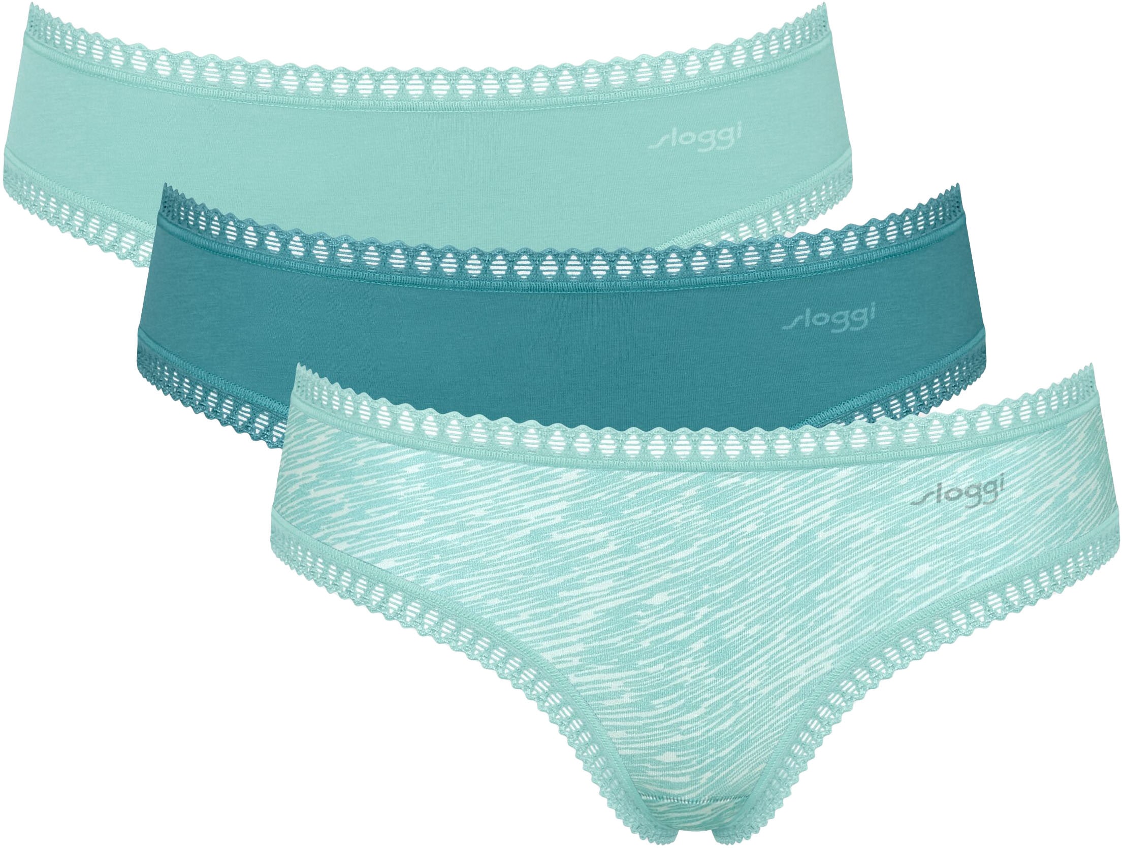 sloggi Hipster "GO Crush", (3er Pack), Spitze, elastisch, weich, Multipack, günstig online kaufen