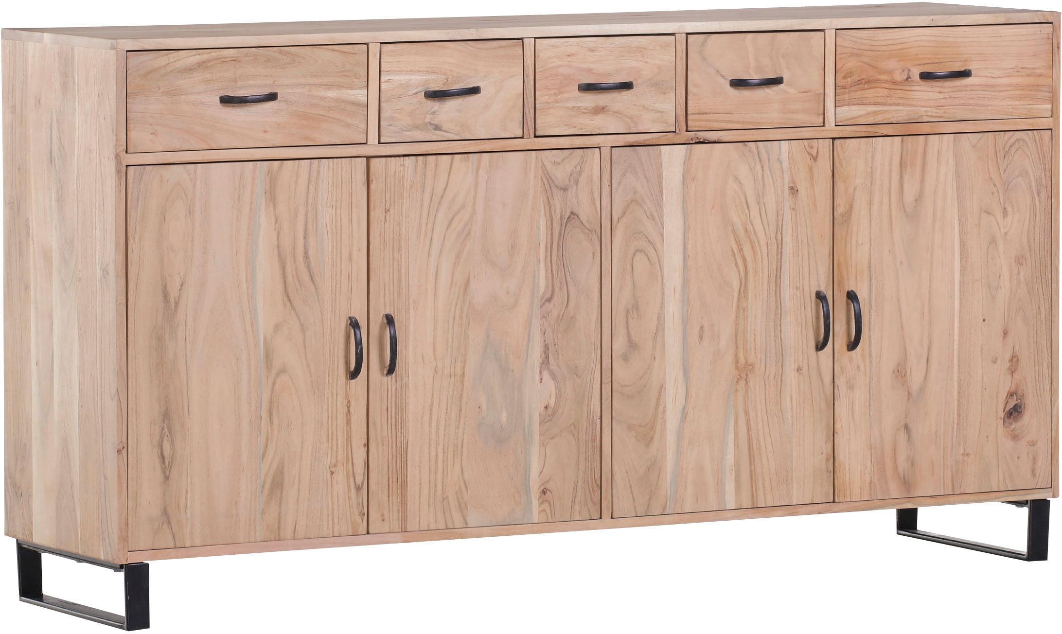 Gutmann Factory Sideboard "Georgia", Kommode aus massivem Akazienholz, Brei günstig online kaufen