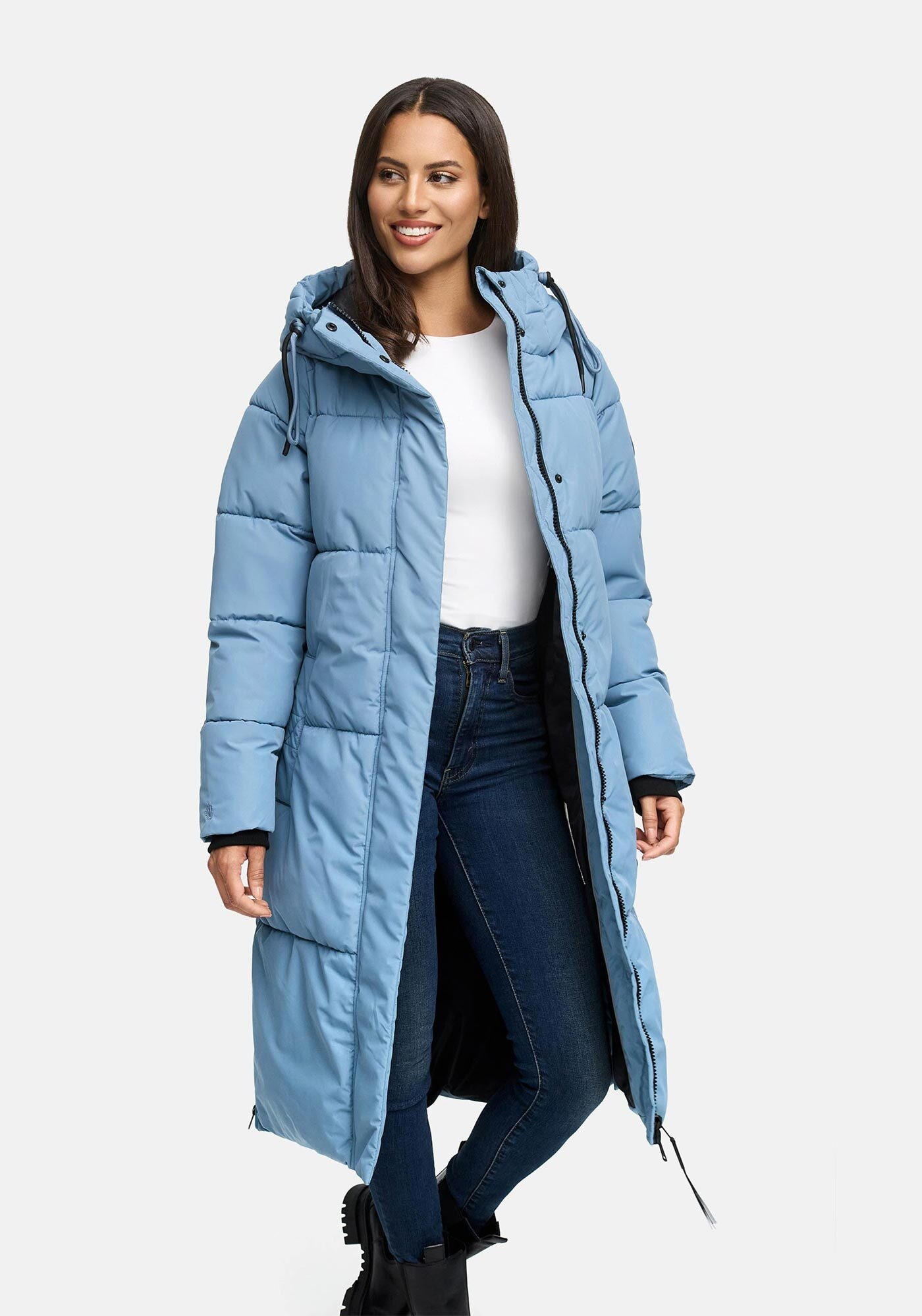 Marikoo Winterjacke "Michikoo" Extra langer Schnitt mit seitlichen Belüftun günstig online kaufen