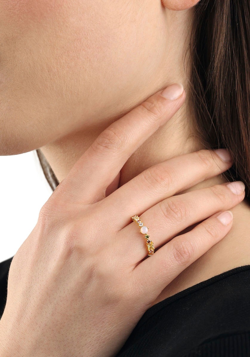 Noelani Fingerring »Colorful Stones, 2036067/-68/-69, 20360677/-68/-69, 20360677-687-69«, mit Zirkonia