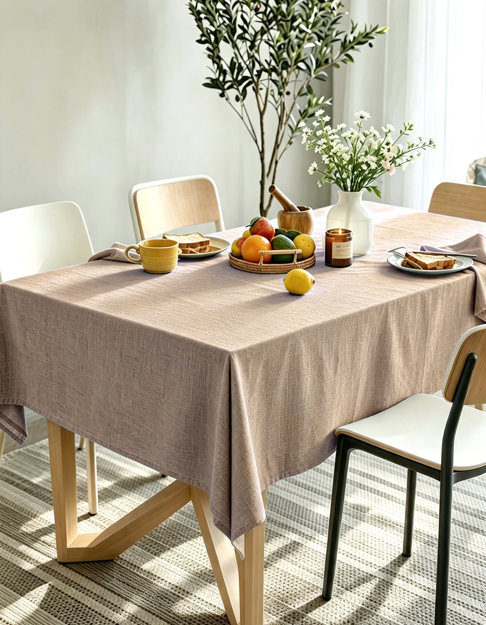 OTTO home Tischdecke "Ozzie in eckig und rund" Formstabil & pflegeleicht, eckig oder rund, Dekoration