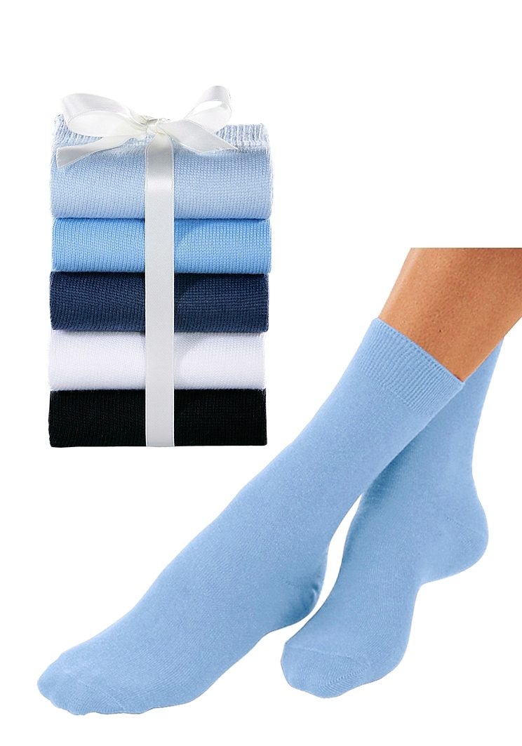Go in Basicsocken, (Packung, 5 Paar), unifarben