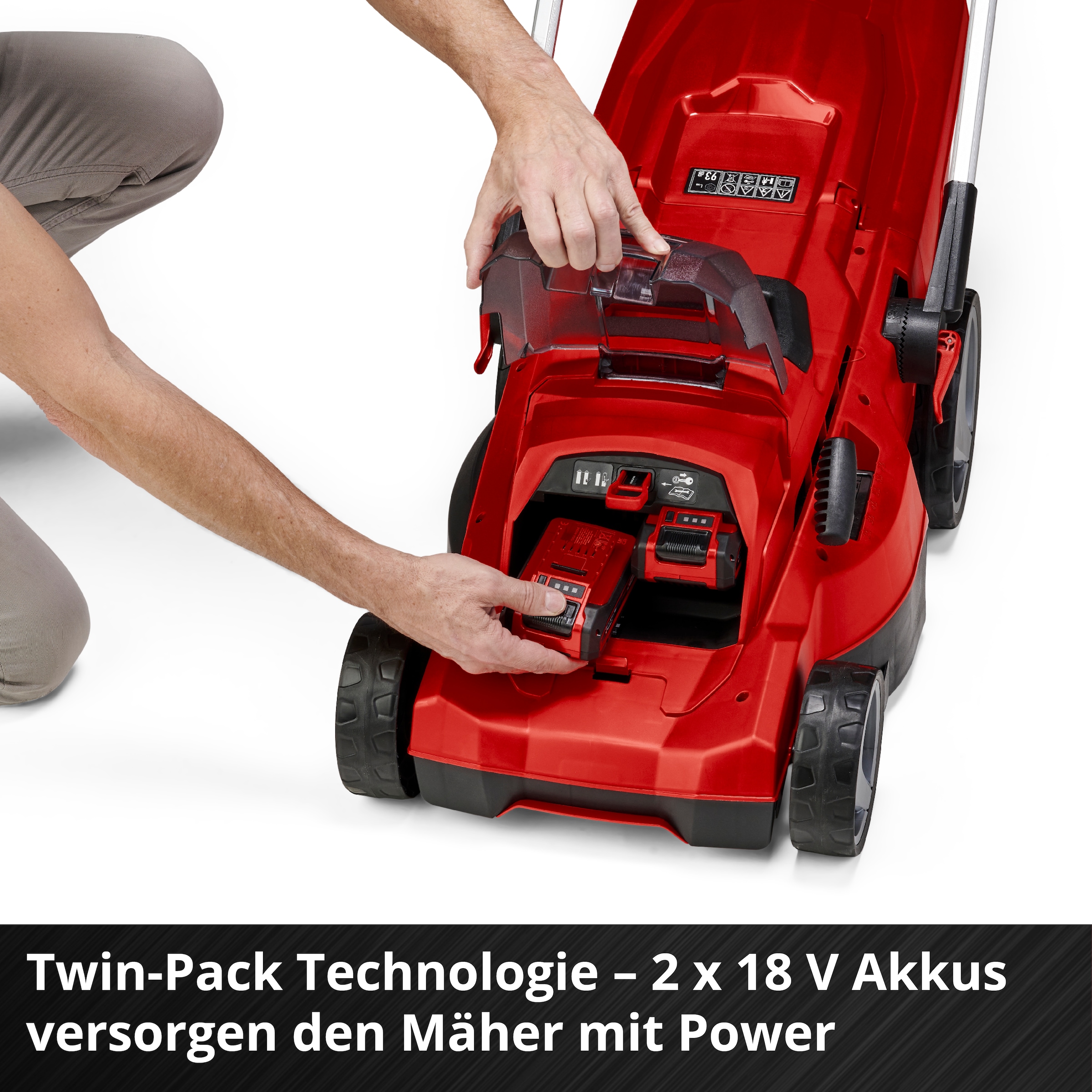 Einhell Akkurasenmäher »Einhell Power X-Change RASARRO 36/36«, mit 2x Akku 18V/3,0Ah Plus und 2x Ladegerät