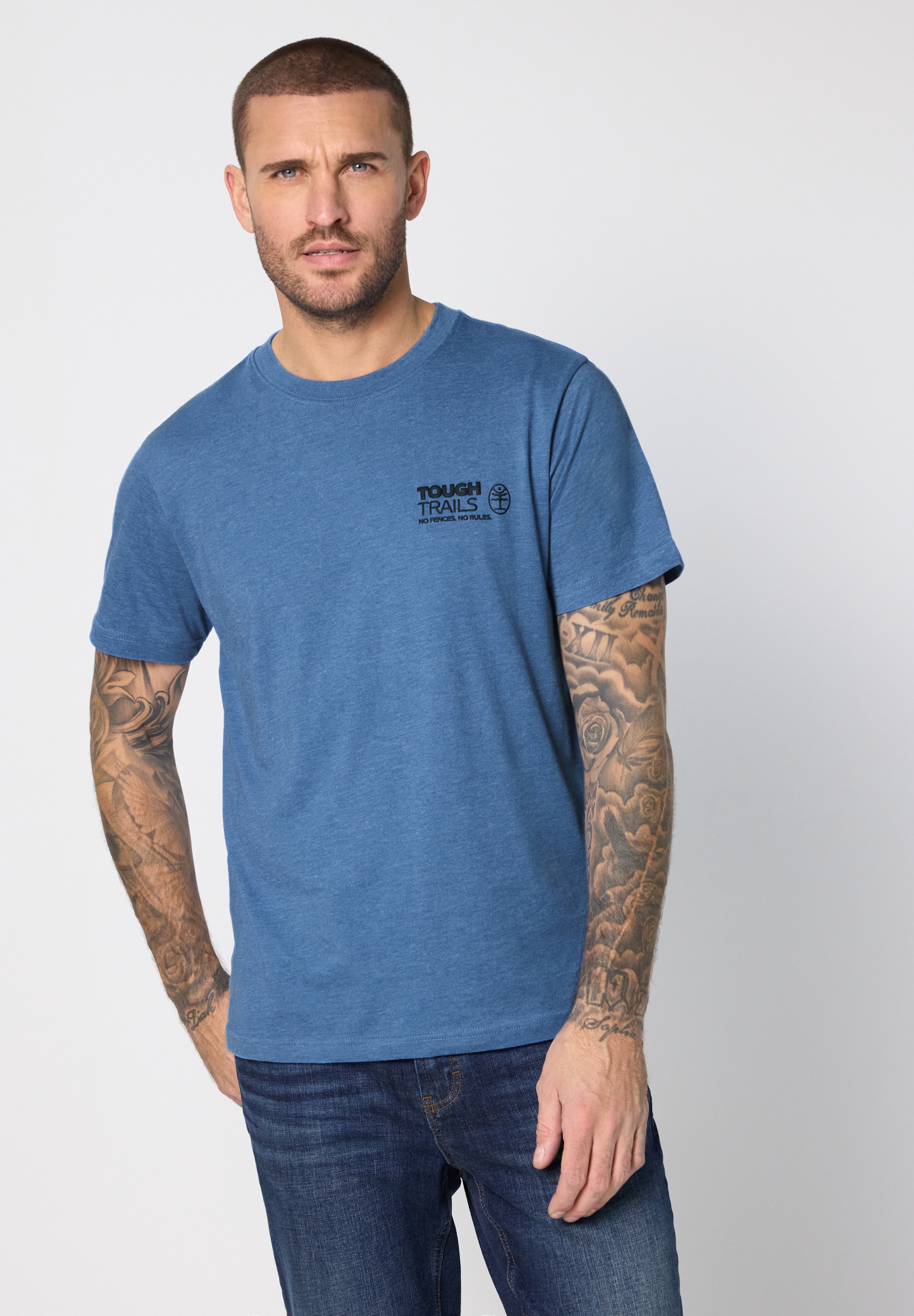 STREET ONE MEN T-Shirt in Melange Optik