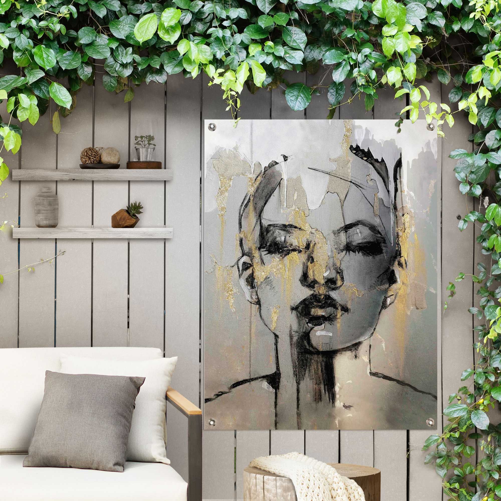 Reinders Poster "Goldenes Gesicht", Outdoor für Garten oder Balkon günstig online kaufen