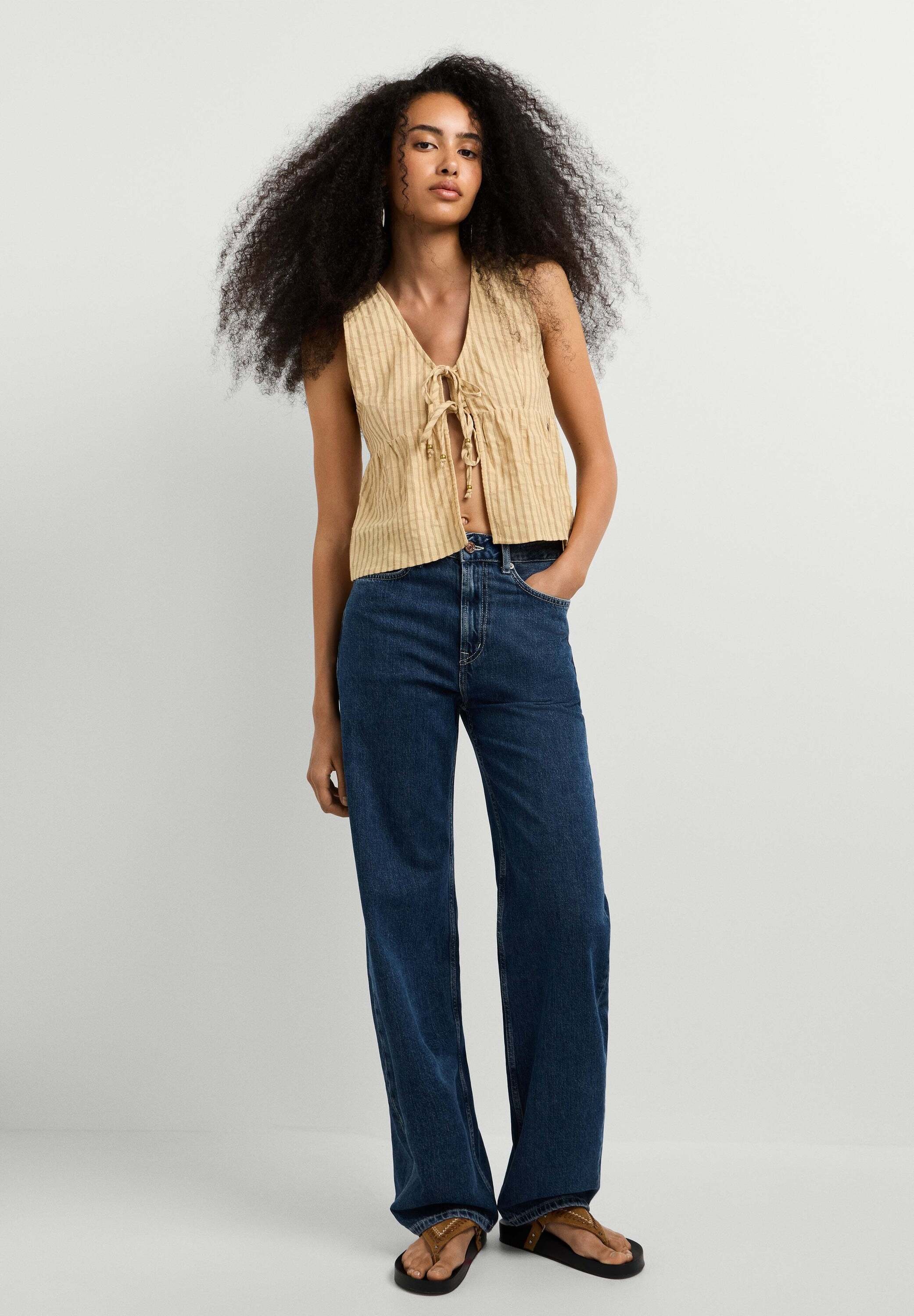 Pepe Jeans Straight-Jeans "straight leg jeans EDEN HW STRAIGHT DARK STONEWASH"