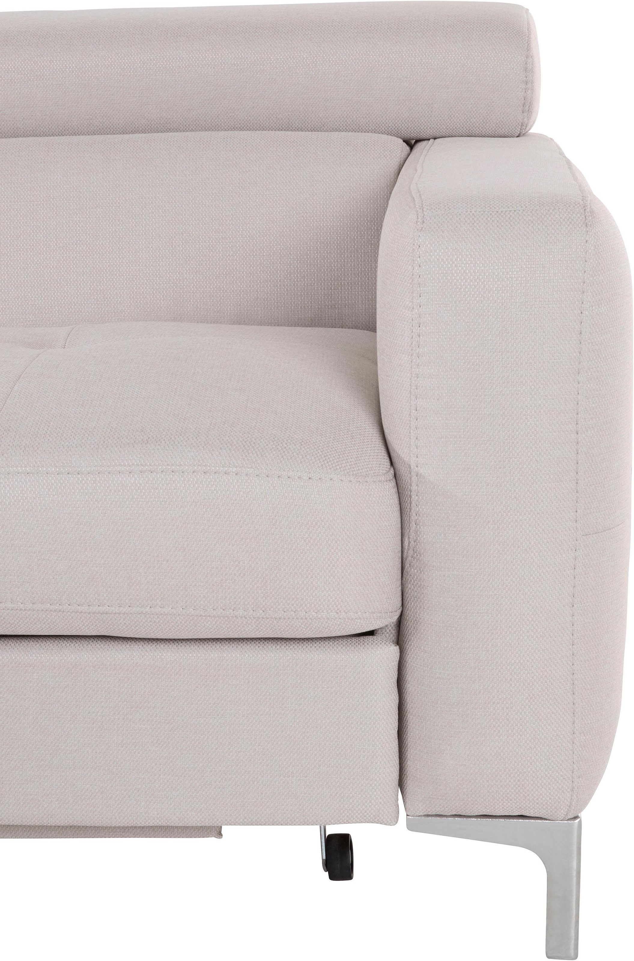 COTTA Ecksofa »Sammy L-Form«, mit Kopfteilverstellung, wahlweise mit Bettfunktion & Bettkasten