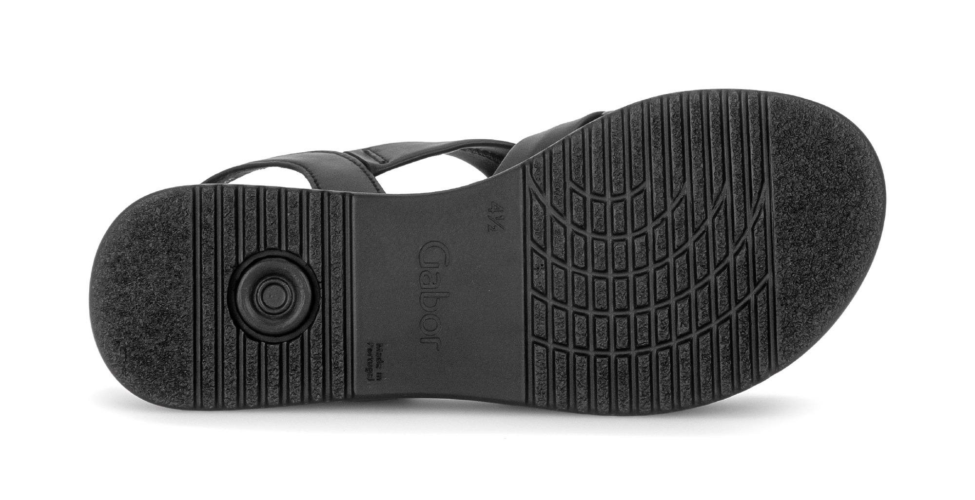 Plateausandaletten GABOR "Plateau Sandale", Damen, Gr. 41, schwarz, Schuhe 3