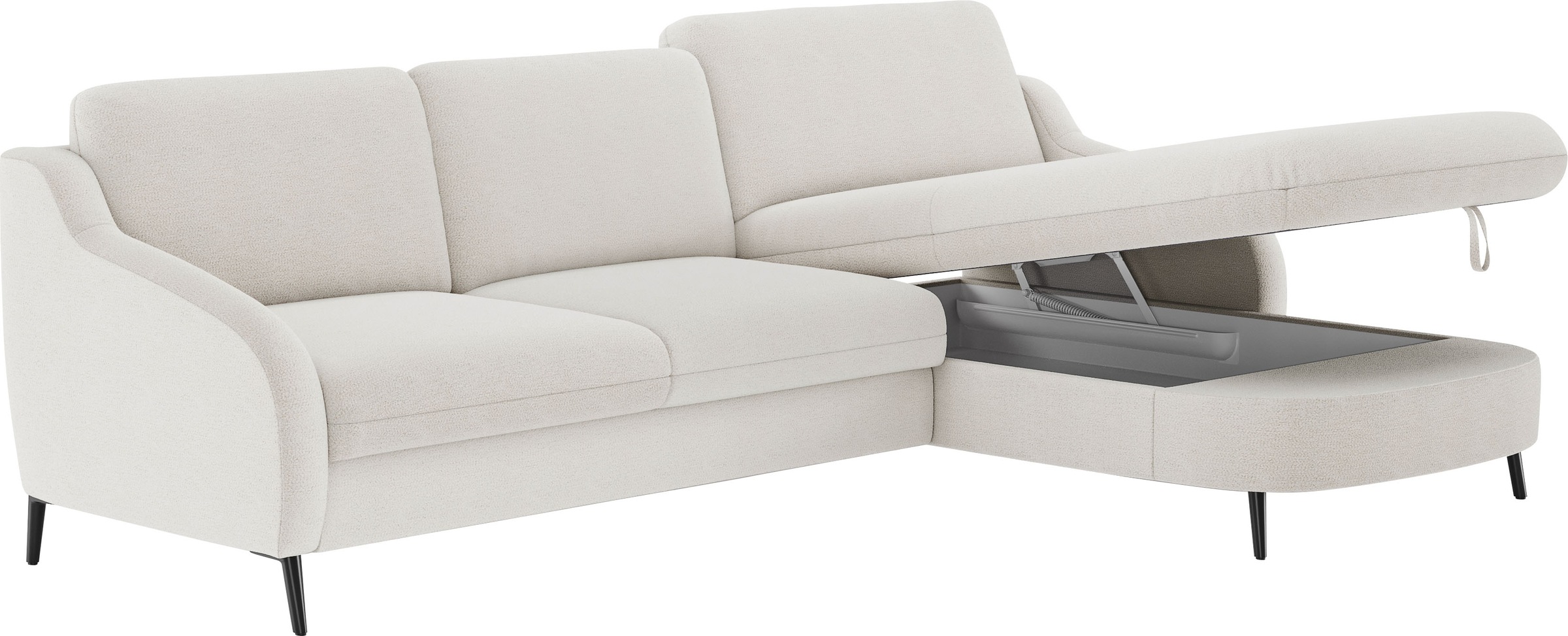 sit&more Ecksofa »Soul L-Form«, wahlweise mit Bettfunktion und Bettkasten oder Schubkasten