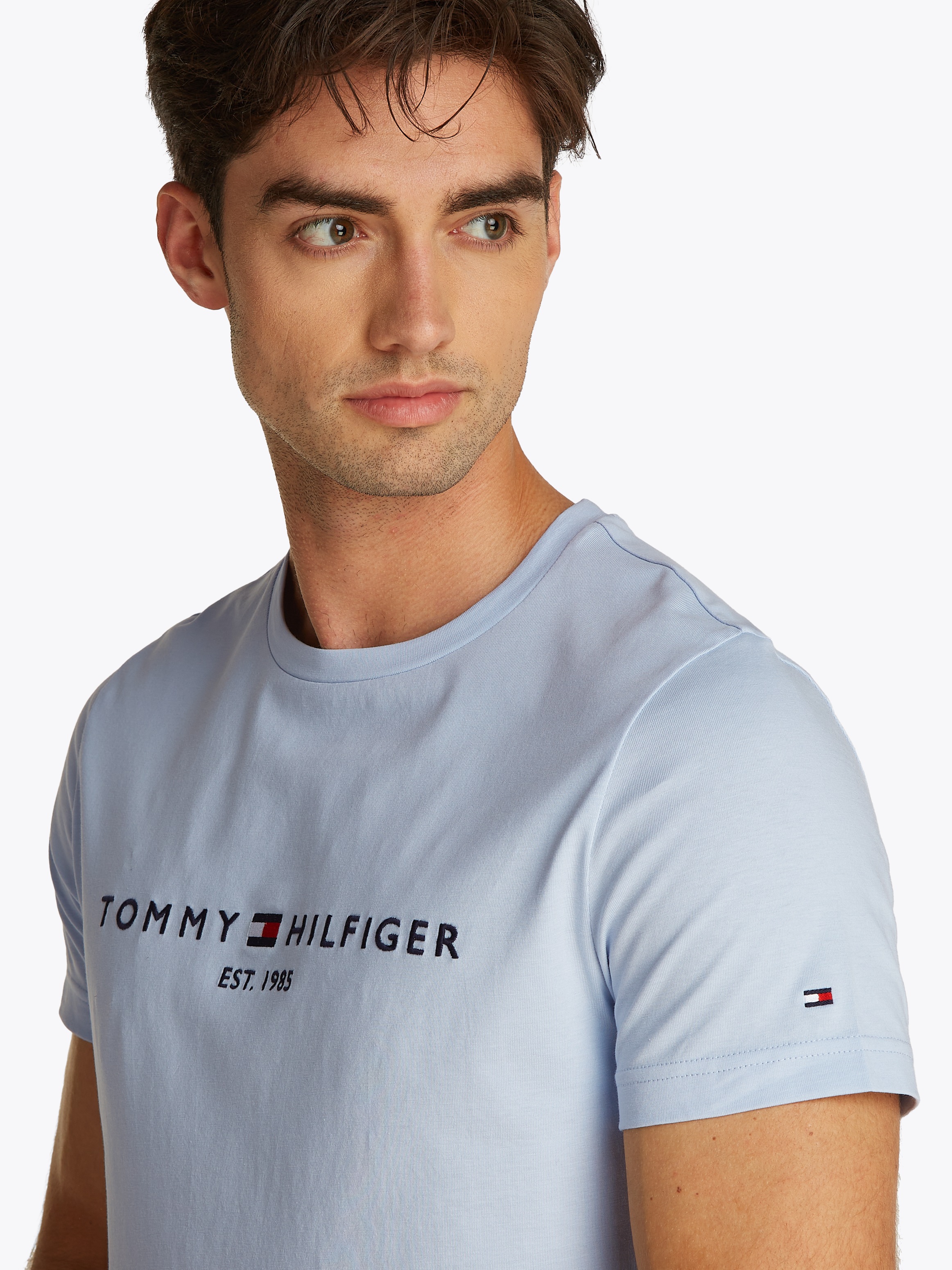 Tommy Hilfiger T-Shirt "TOMMY LOGO" aus reiner Baumwolle günstig online kaufen
