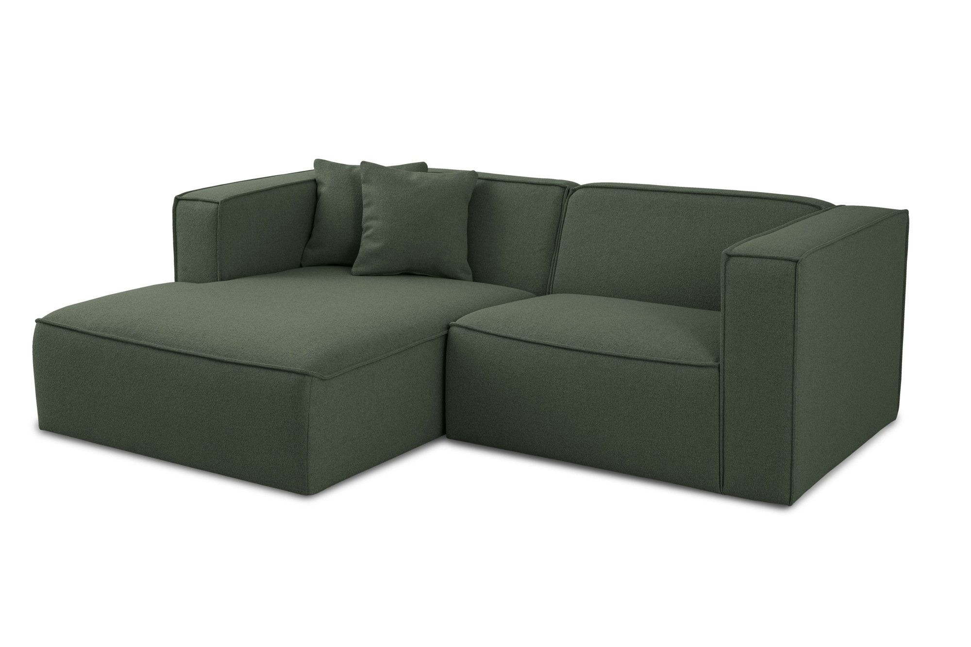 OTTO home Ecksofa »Tammie« Breite 222 cm, Webstoff fein, bodentief, mit Wellenunterfederung