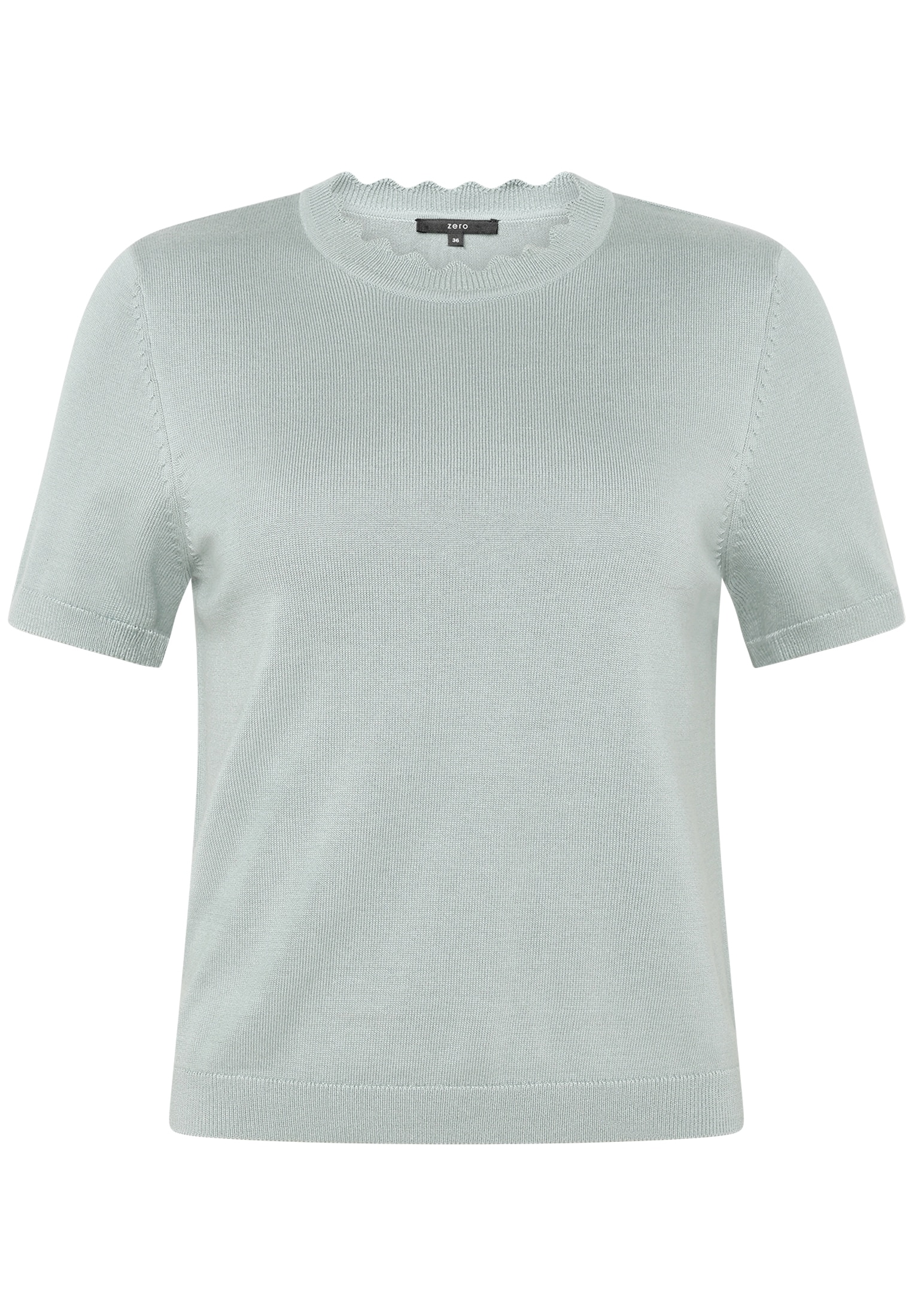 Zero Kurzarmshirt »Damen mit Wellensaum« 1 Material