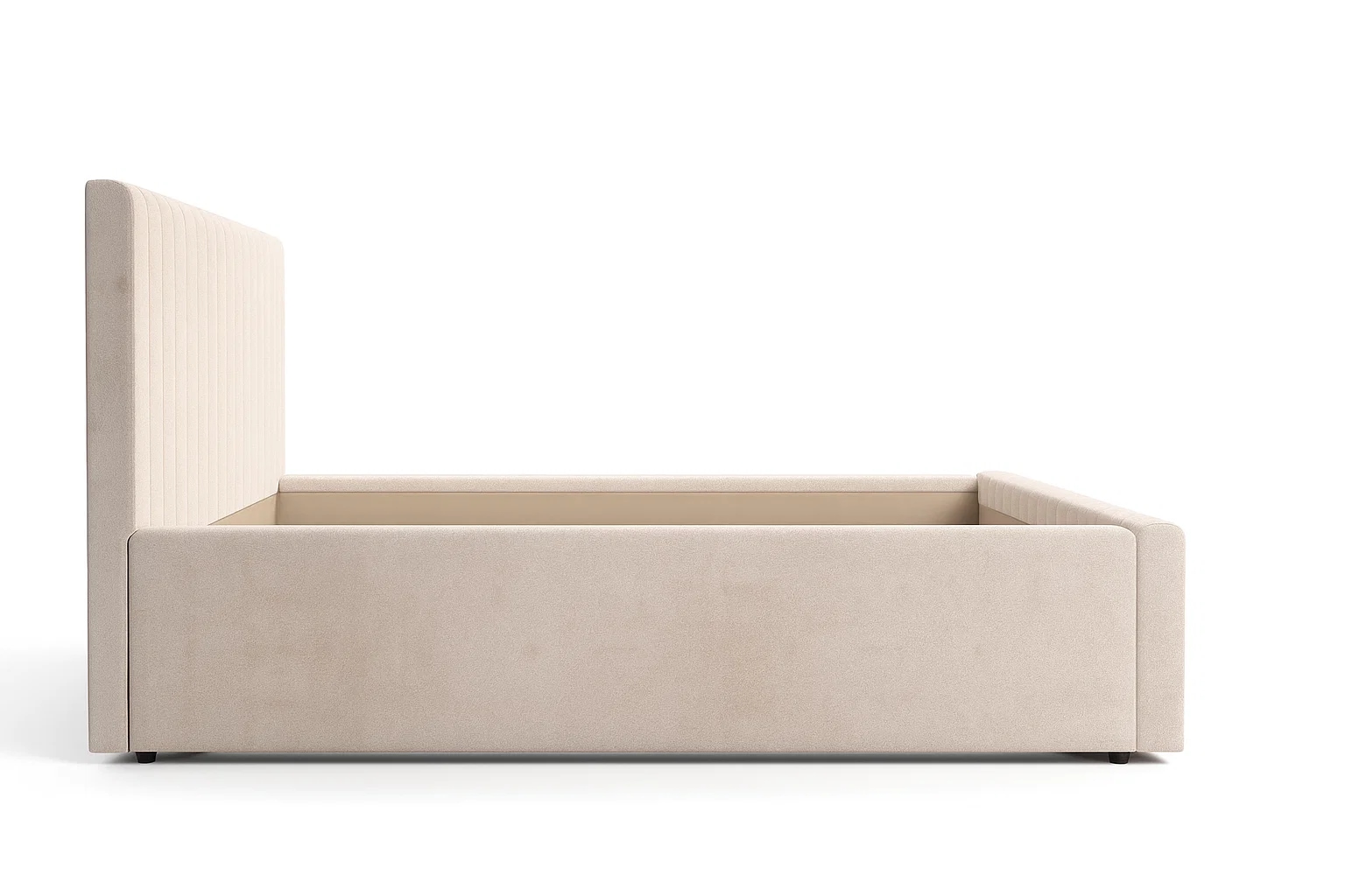 Home affaire Polsterbett »MOIVRE wahlweise mit/ohne Bettkasten, Breite Liegefläche 160/180 cm« Stauraumbett, Doppelbet mit Kopfteil, ohne Matratze, 2 Breiten