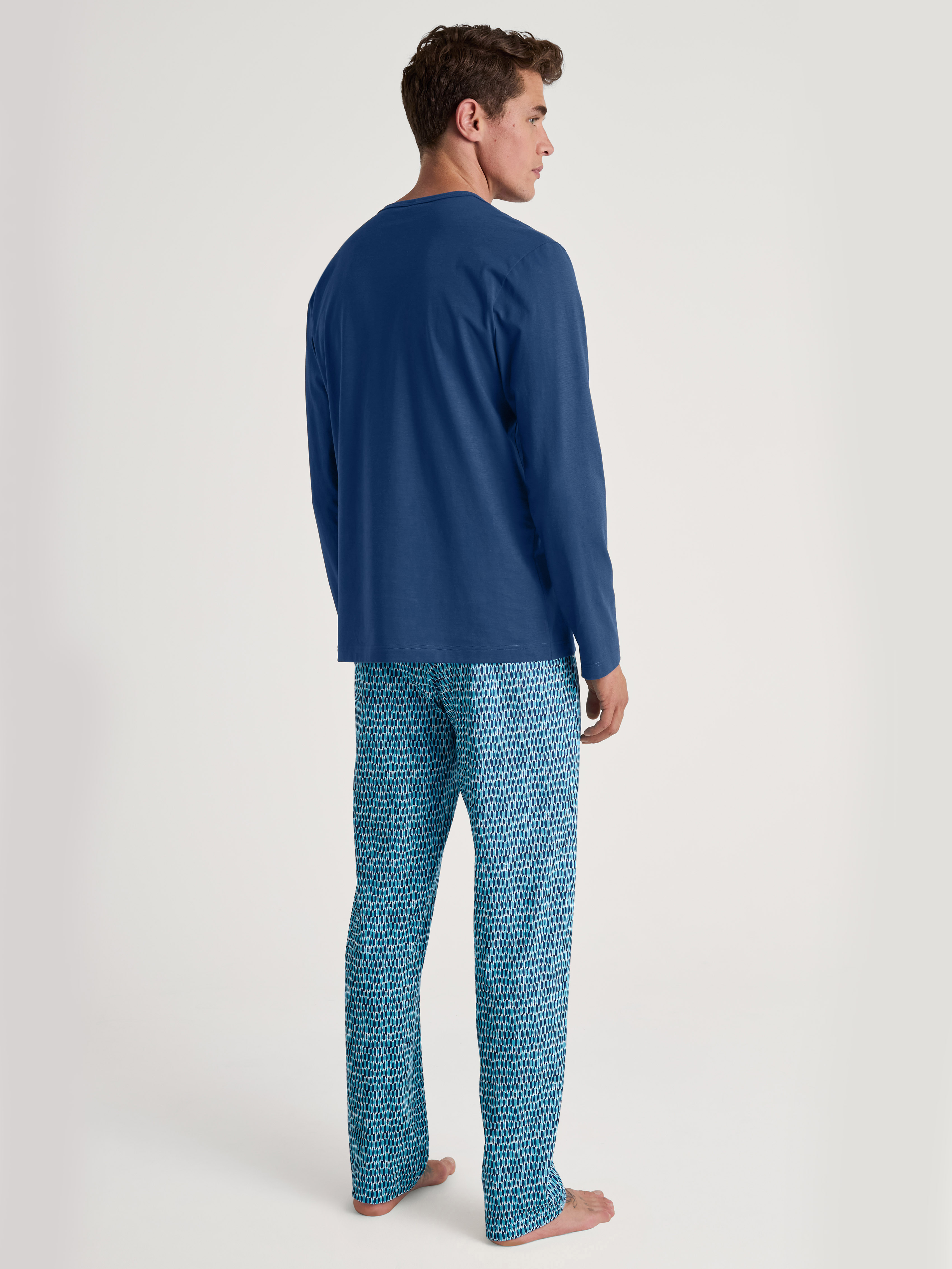 Thumbnail - CALIDA Schlafanzug "Relax Imprint 1" 2 tlg. Langarm-Shirt & Hose mit geradem Bein