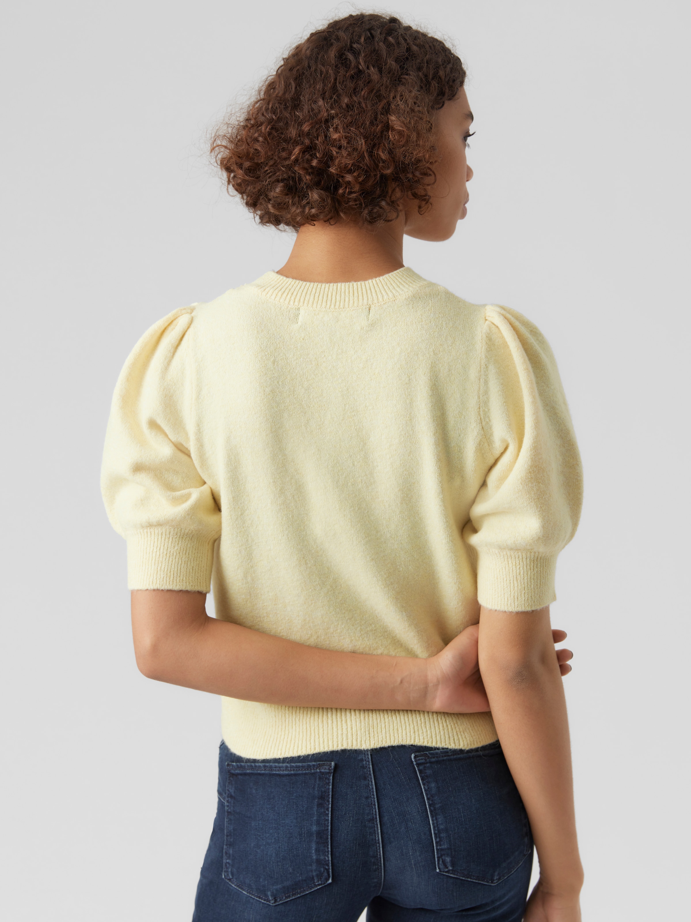 Vero Moda Strickpullover »VMDOFFY 2/4 O-NECK PULLOVER GA NOOS«, mit leichten Puffärmeln