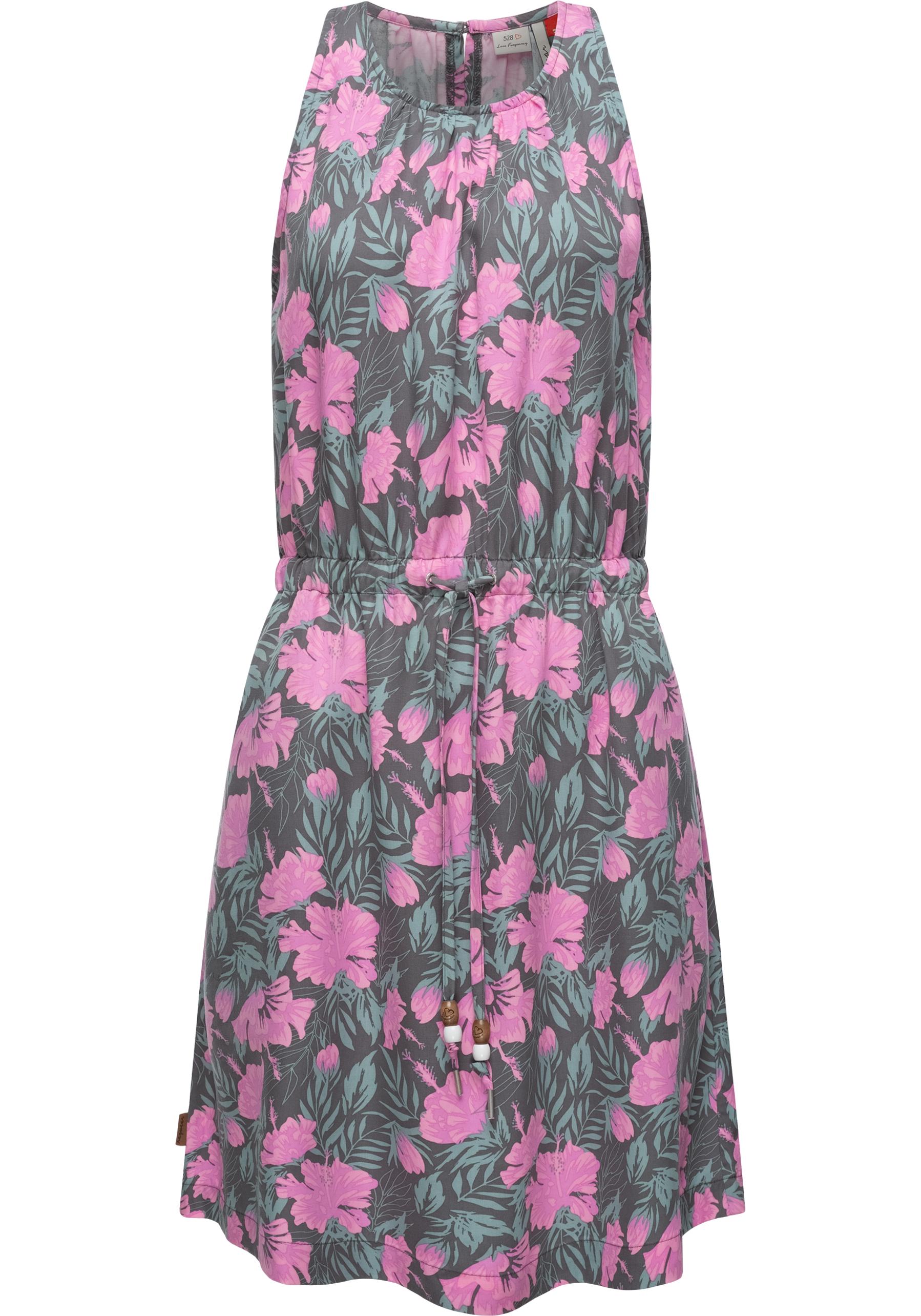 Ragwear A-Linien-Kleid "Sanai Print Organic" Ohne Taschen stylisches Sommerkleid mit verspielten Details
