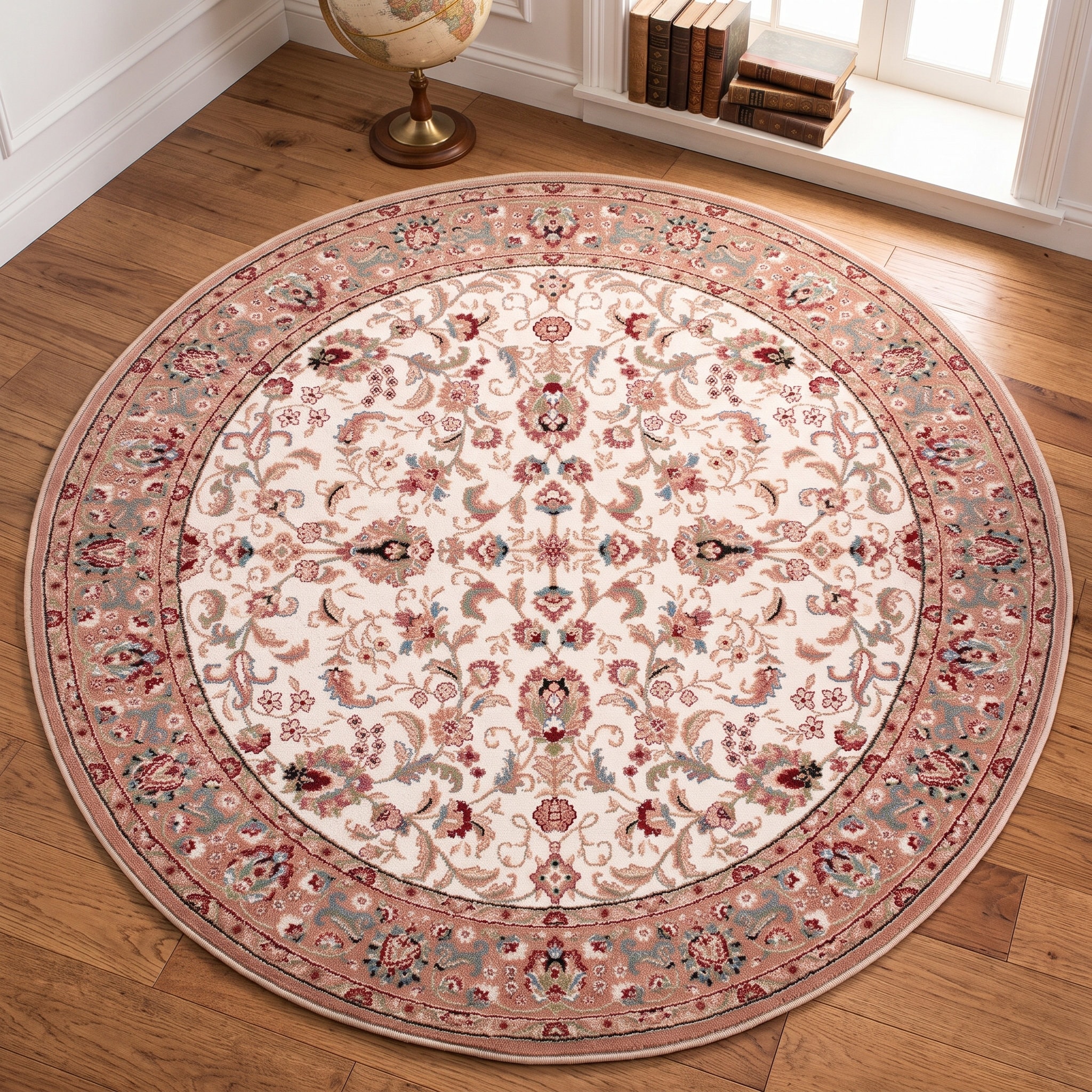 THEKO Wollteppich "Dolna - 808" rund 10 mm Höhe Kurzflor, reine Wolle, Orient-Optik