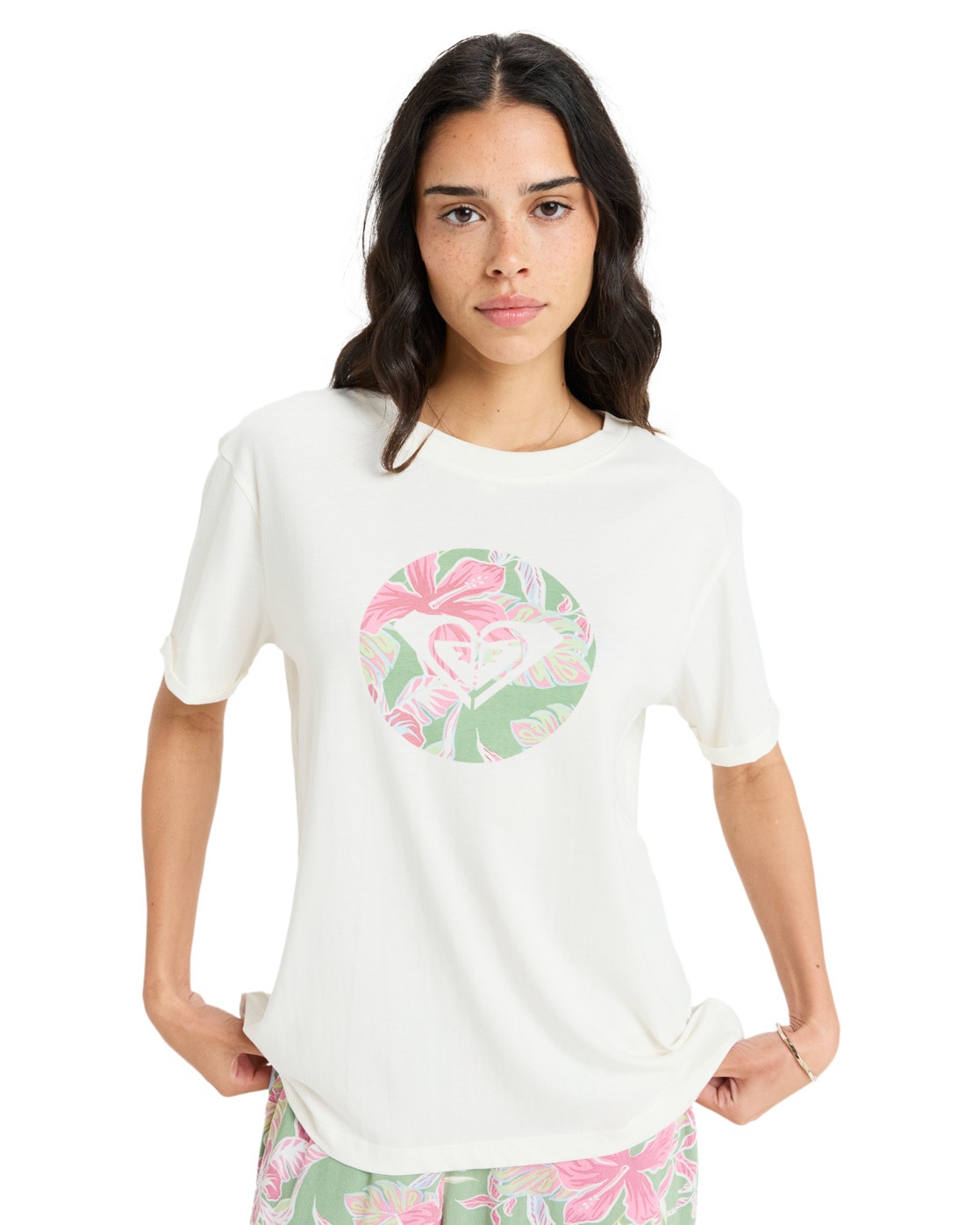 Roxy Shirttop "Oceanregular Round Hibiscus"