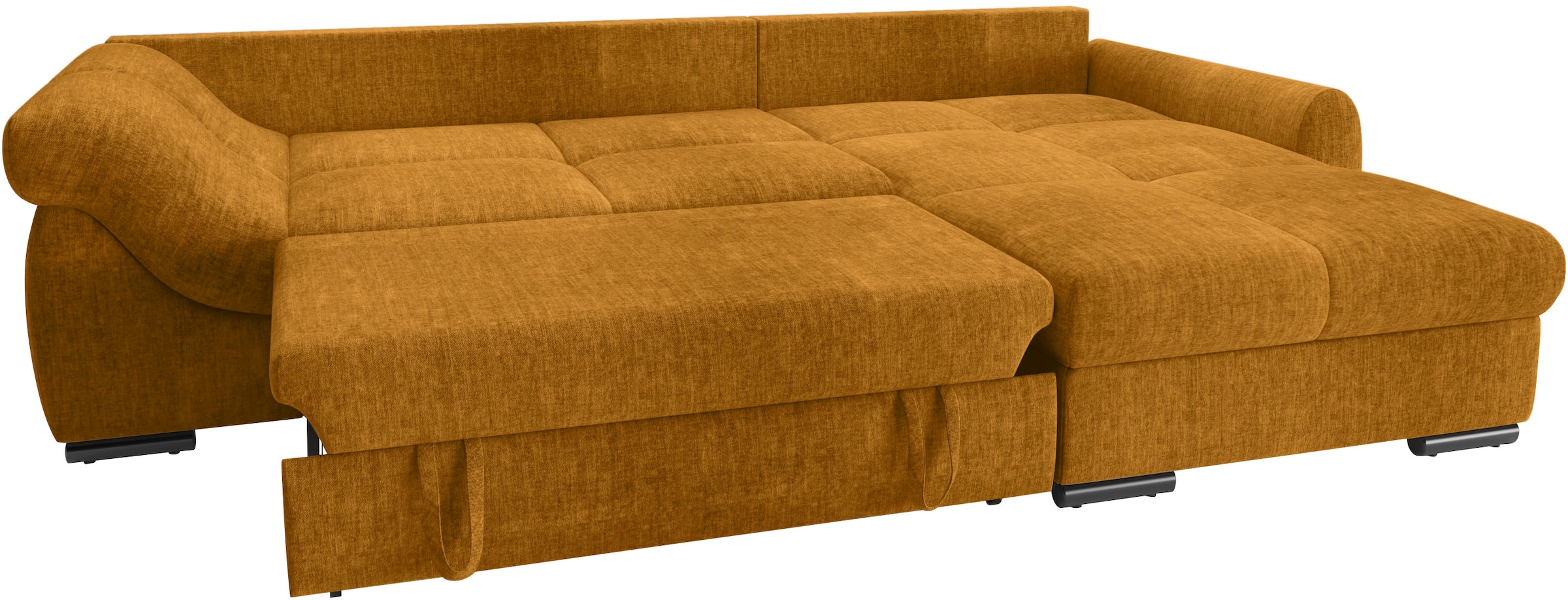 Mr. Couch Ecksofa »Livorno L-Form«, inkl. Hochschläfer-Bettauszug, XL-Bettkasten weiß beschichtet