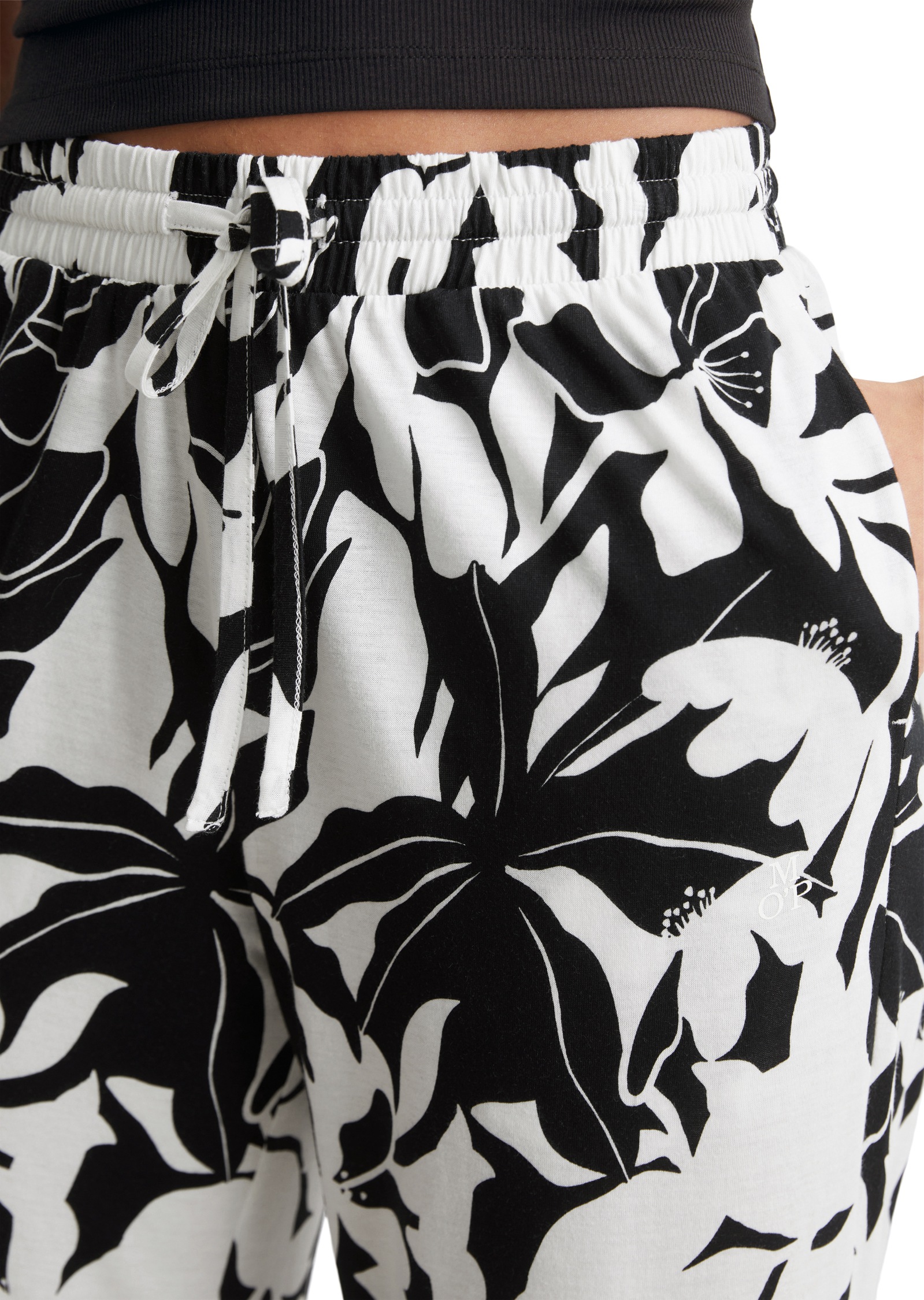Marc O'Polo Loungehose »Mix & Match Cotton Modal Jersey«, mit Allover-Print, Tunnelzug und Bindeband