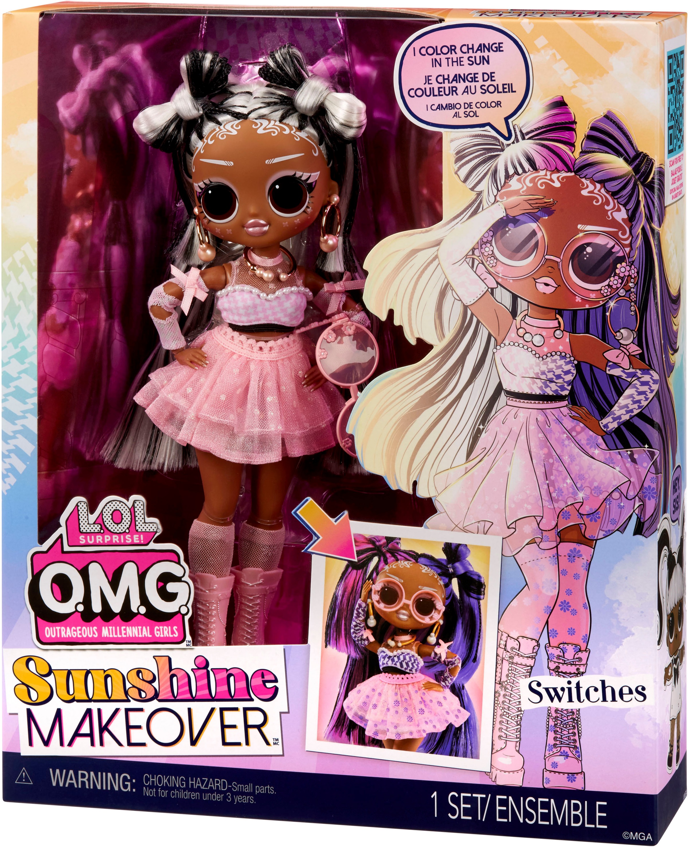 L.O.L. SURPRISE! Anziehpuppe »OMG Sunshine Color Change - Switches«, mit UV-Farbwechsel