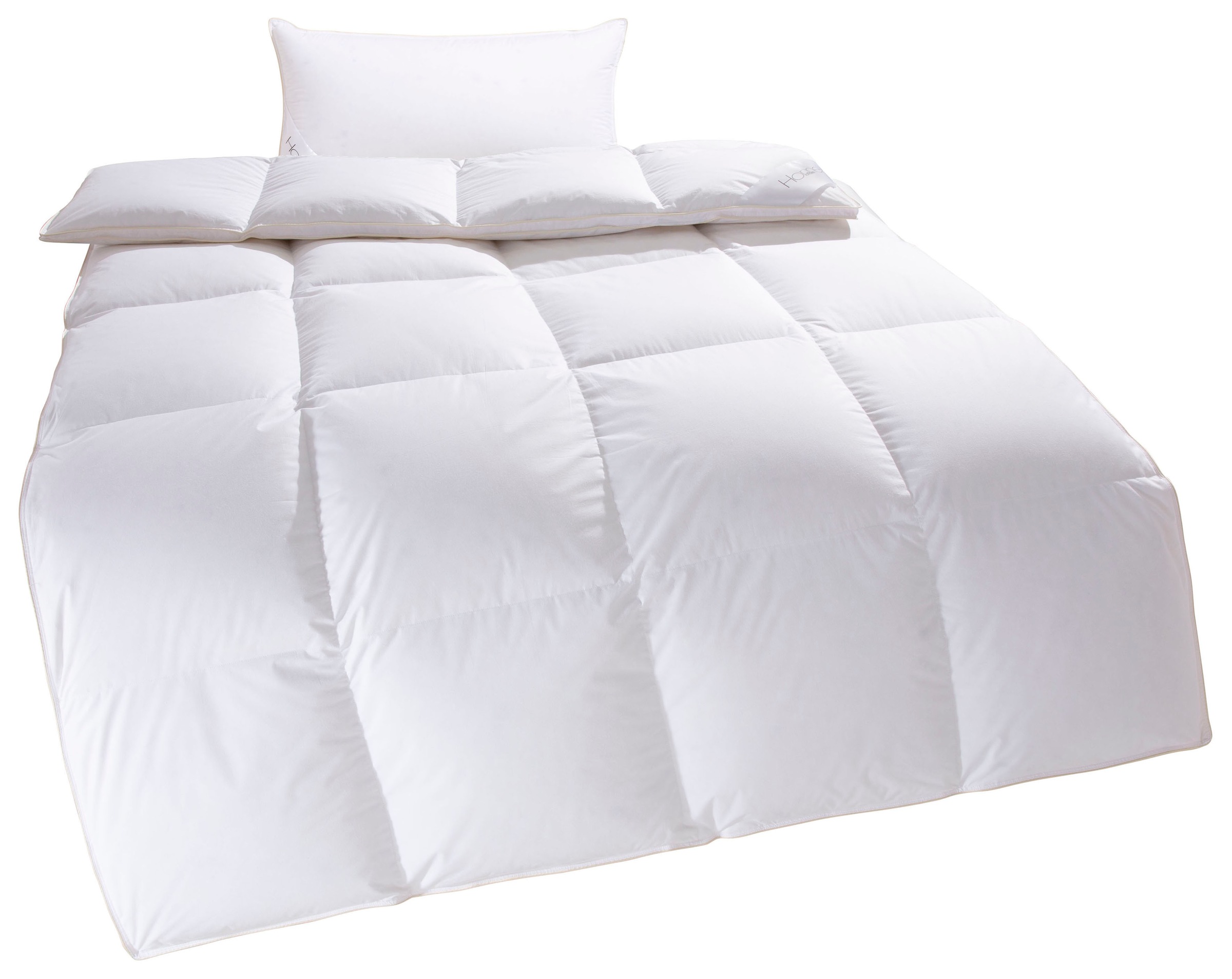 Home affaire Gänsedaunenbettdecke + Kopfkissen "Litrone Bettdecke 135x200 c günstig online kaufen