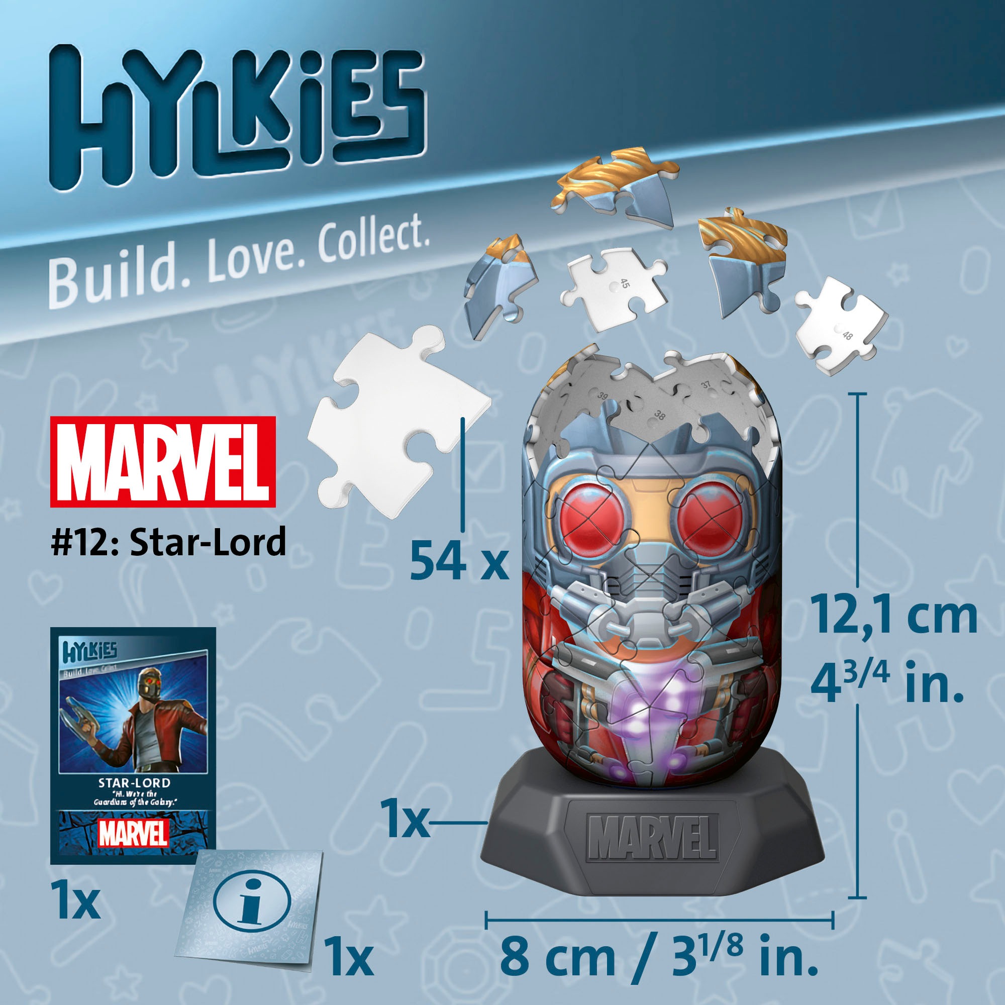 Ravensburger 3D-Puzzle »Marvel Heroes, Hylkies Sammelfigur #12 Star-Lord«, Made in Europe