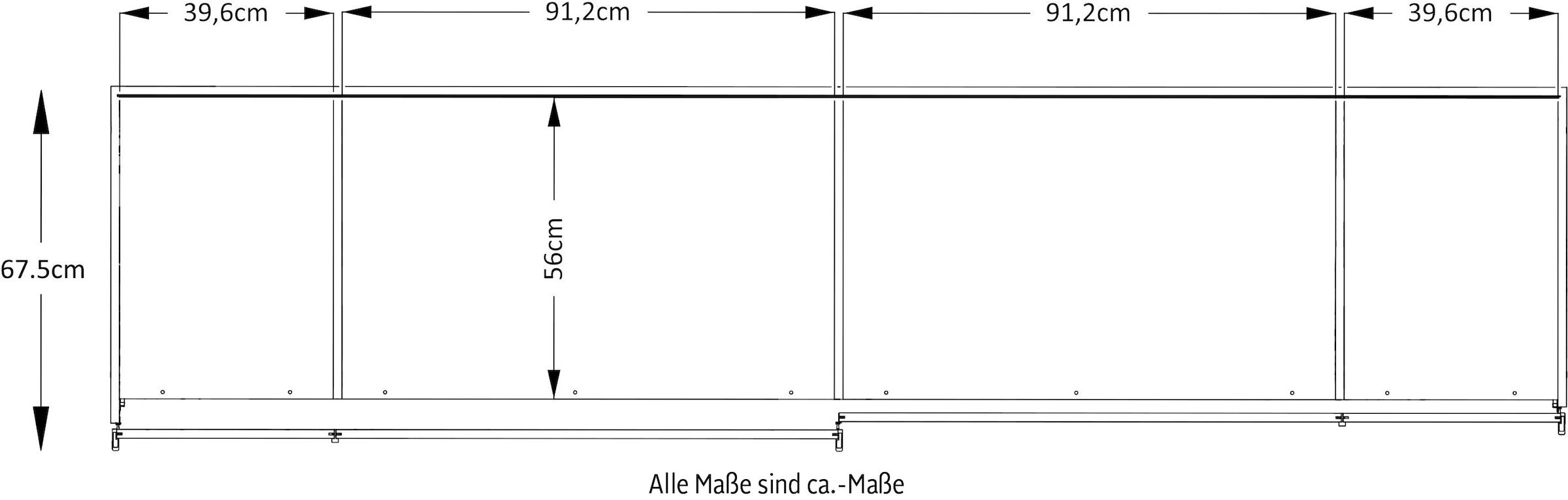 STAUD Schwebetürenschrank »Sonett 220, Made in Germany«, mit vier verschiedenen Ausstattungsvarianten